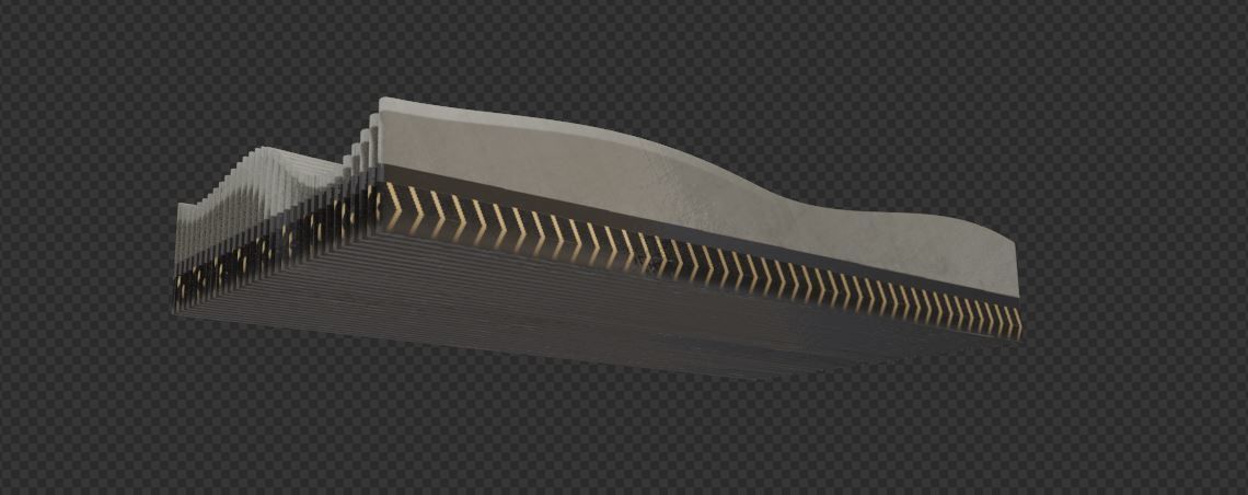 Artistic deco soft wave concept 3D print model_14