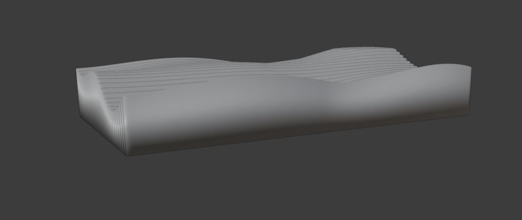 Artistic deco soft wave concept 3D print model_4