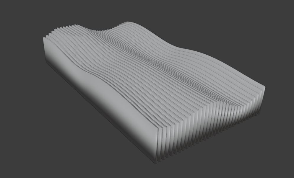 Artistic deco soft wave concept 3D print model_2