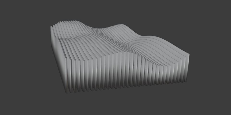 Artistic deco soft wave concept 3D print model_5