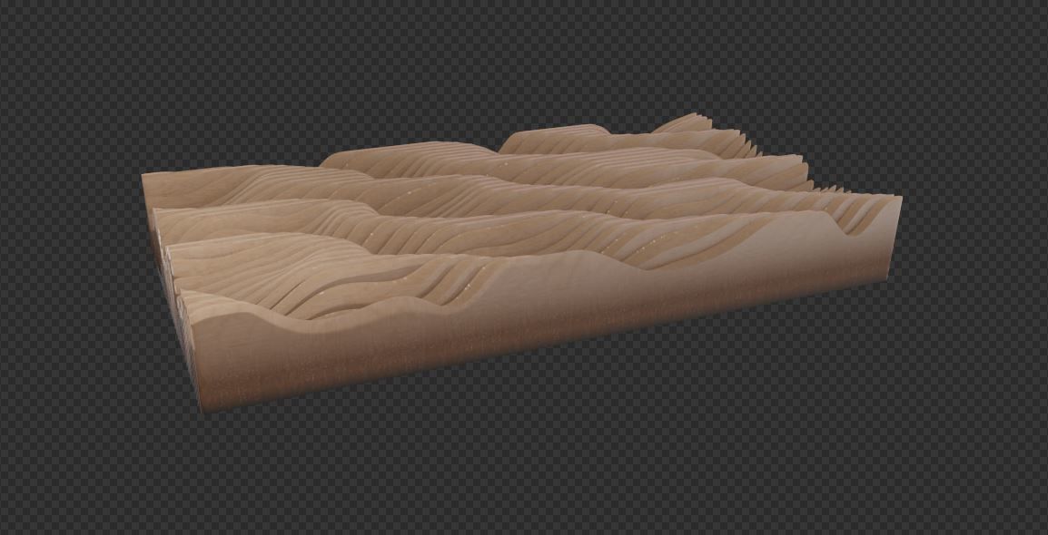 Artistic slices of modern curves and wave 3D print model_9