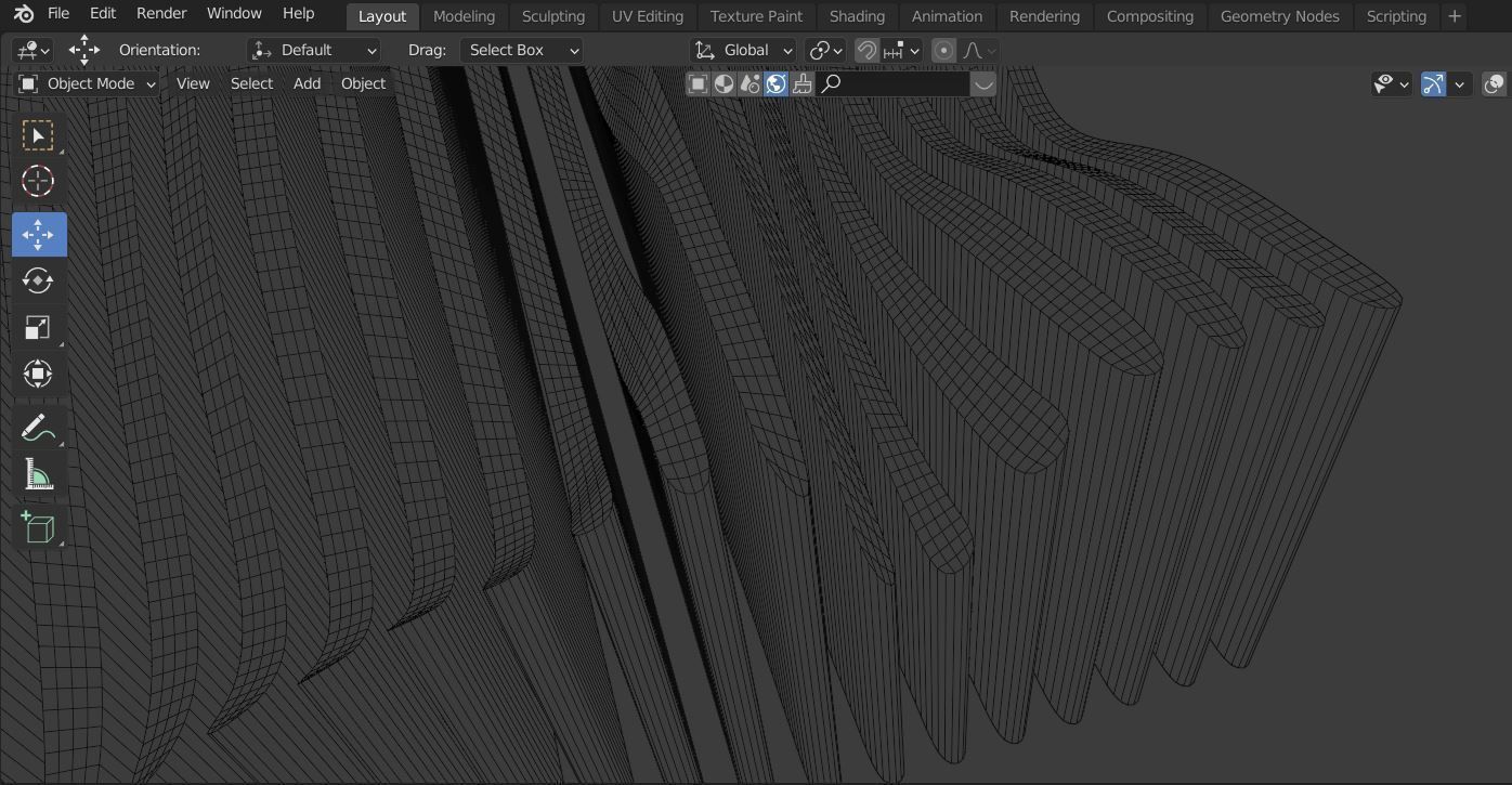 Artistic slices of modern curves and wave 3D print model_13