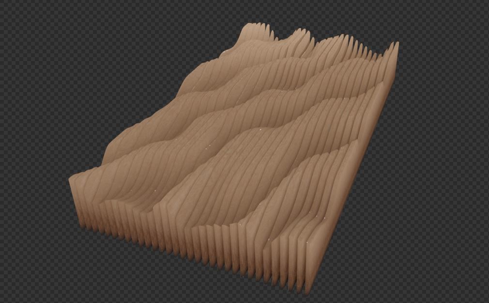 Artistic slices of modern curves and wave 3D print model_3