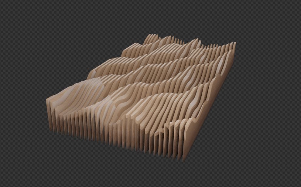 Artistic slices of modern curves and wave 3D print model_8