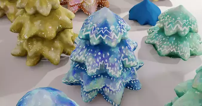 Stylized tree 3D print model