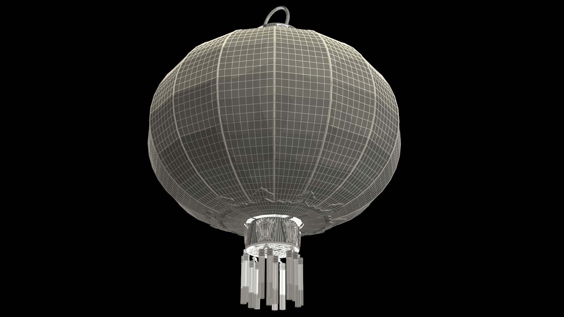 Chinese red lantern 3D model_6