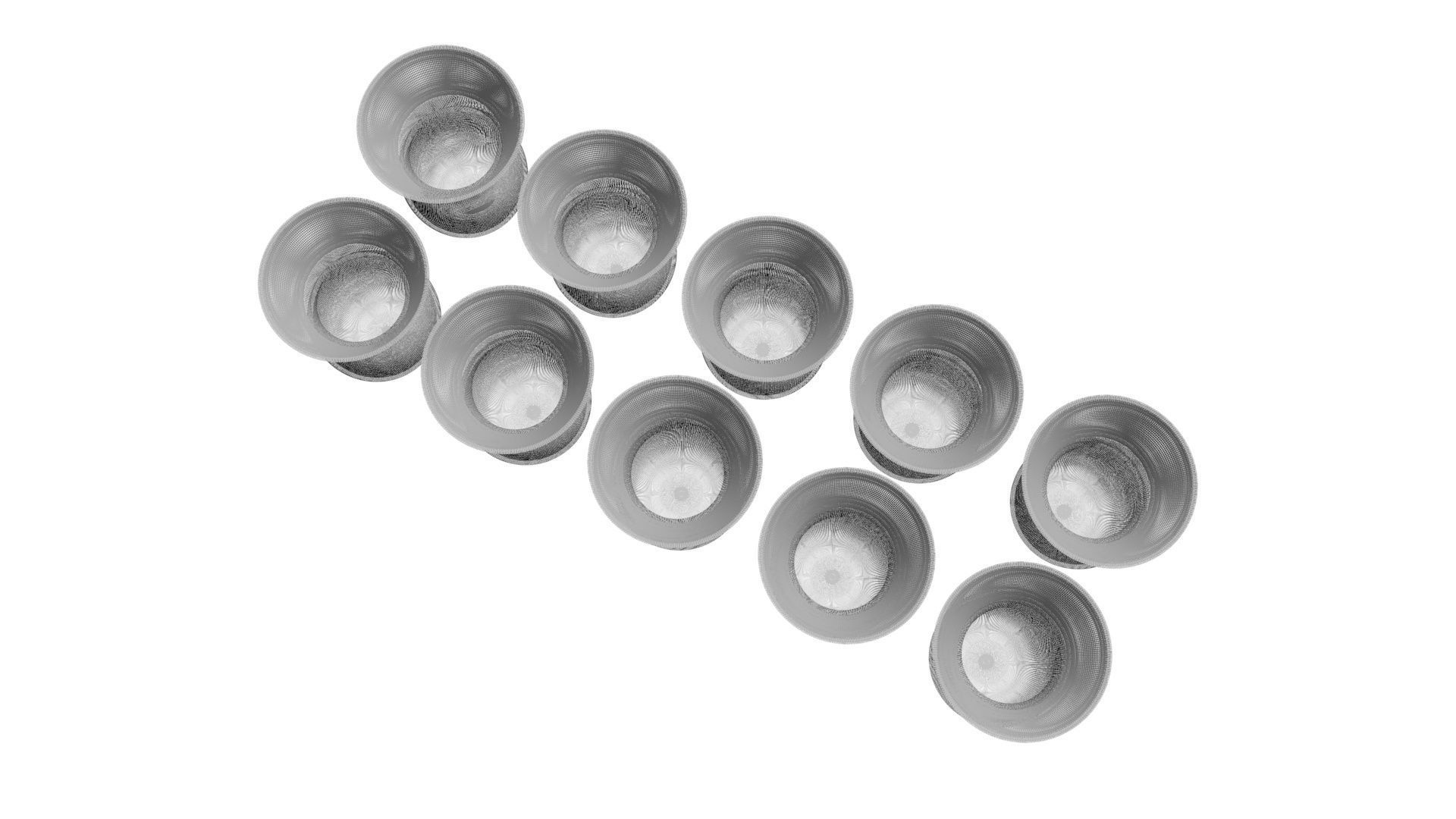 Colored Metallic Vases Set 3D model_20