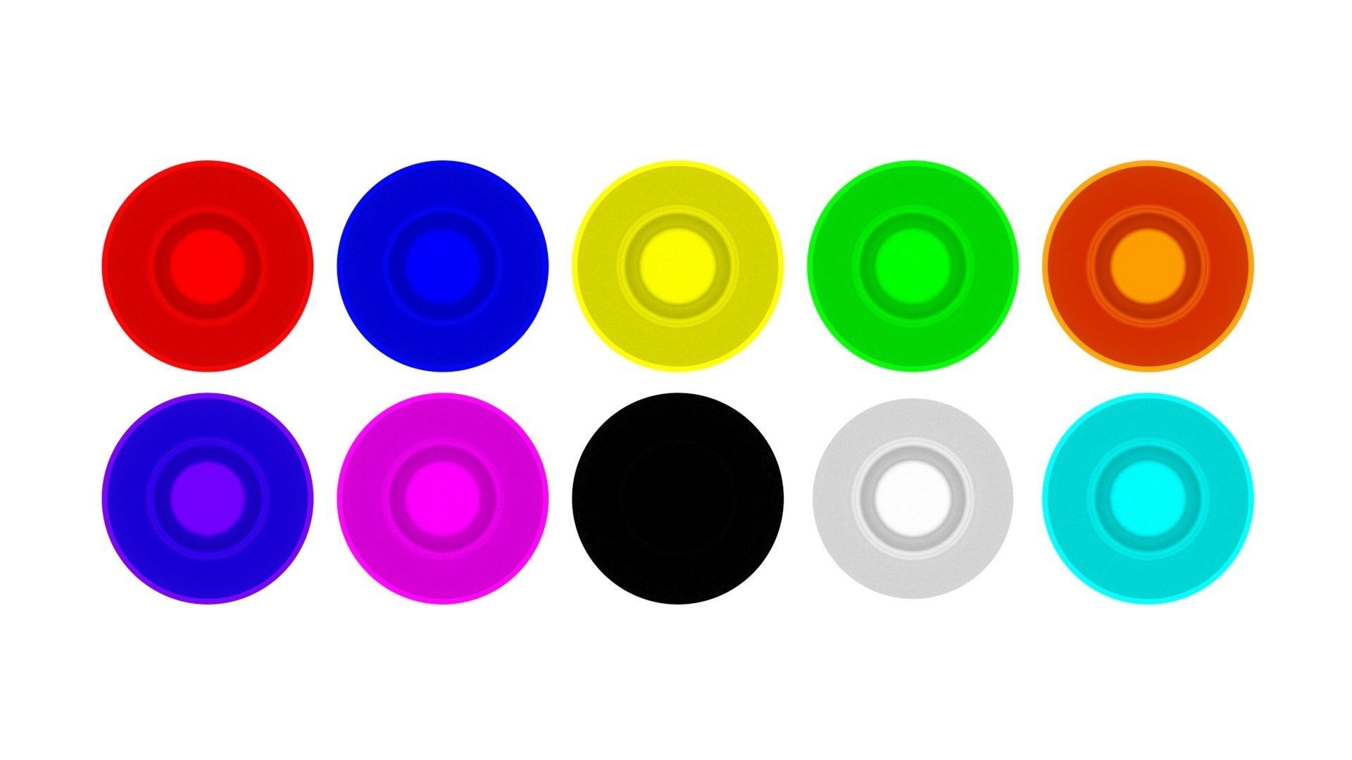 Colored Metallic Vases Set 3D model_14