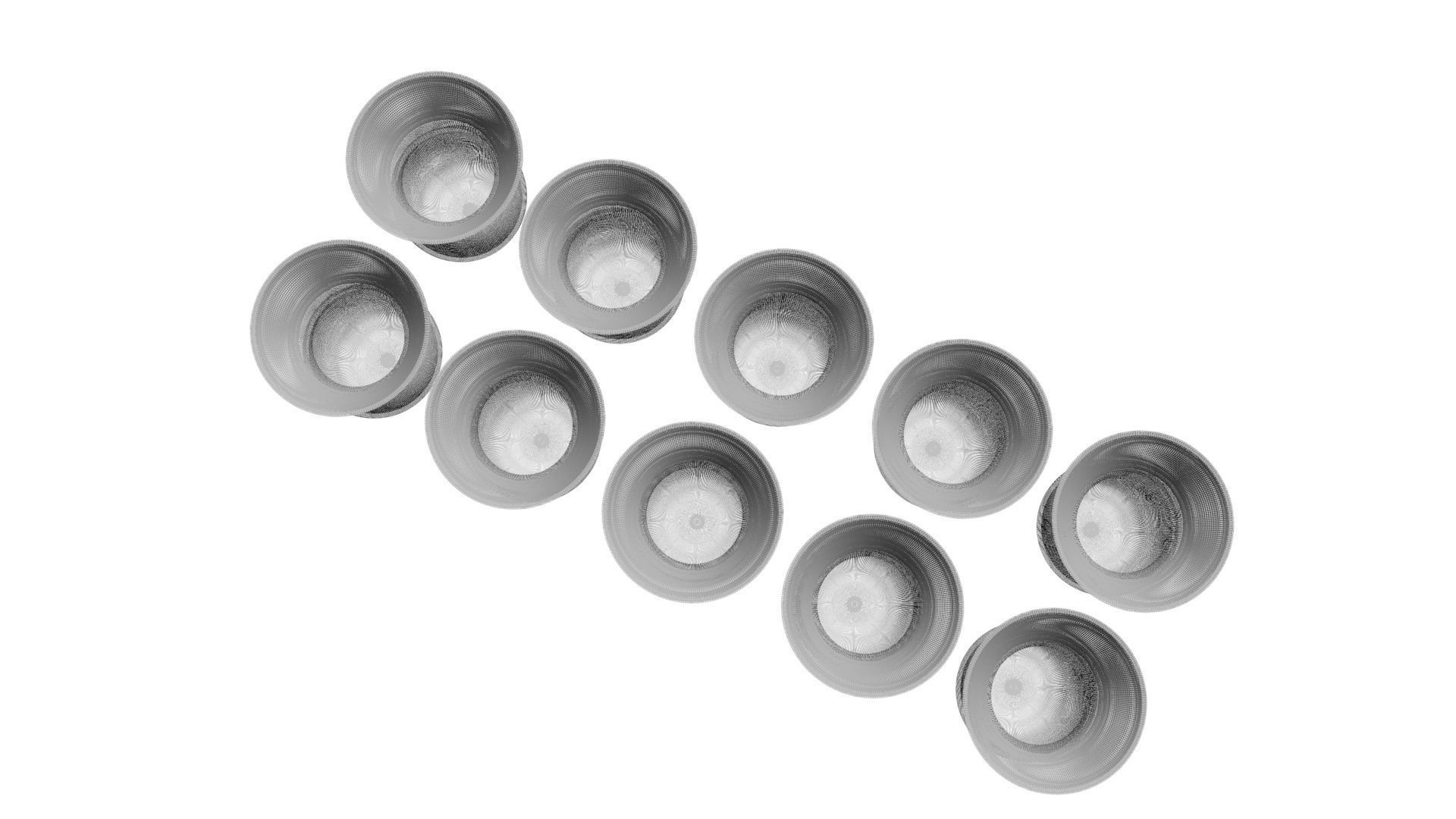 Colored Metallic Vases Set 3D model_18