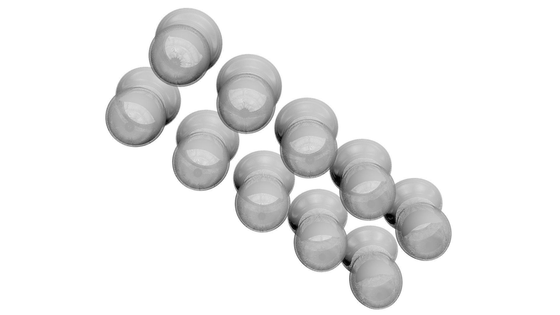 Colored Metallic Vases Set 3D model_21