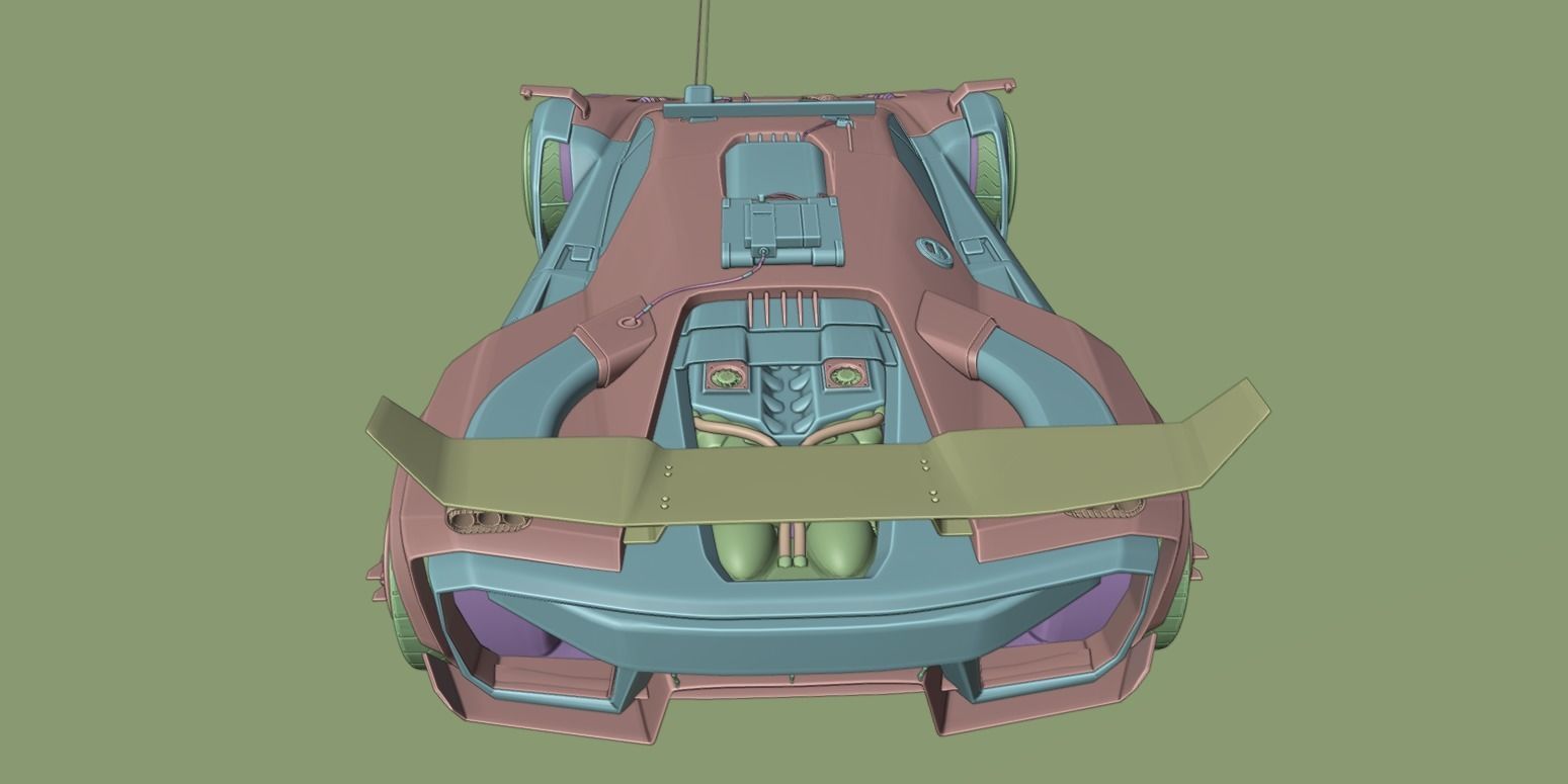 Neo-Rogue Viper-Cyberpunk Supercar 3D Model SCI FI 3D model_10
