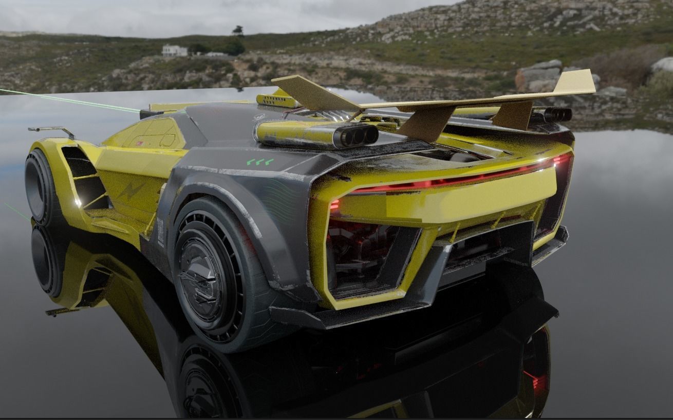 Neo-Rogue Viper-Cyberpunk Supercar 3D Model SCI FI 3D model_4