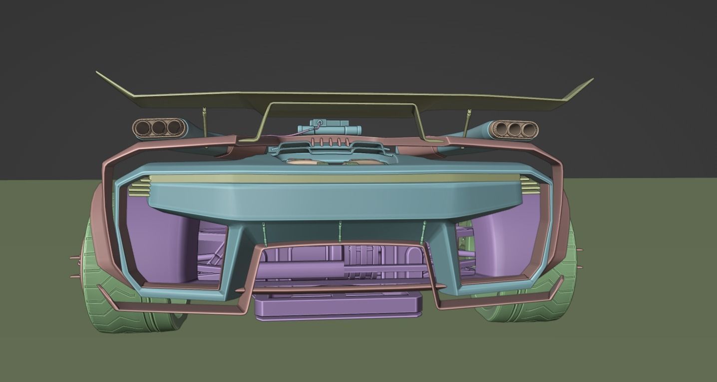 Neo-Rogue Viper-Cyberpunk Supercar 3D Model SCI FI 3D model_9