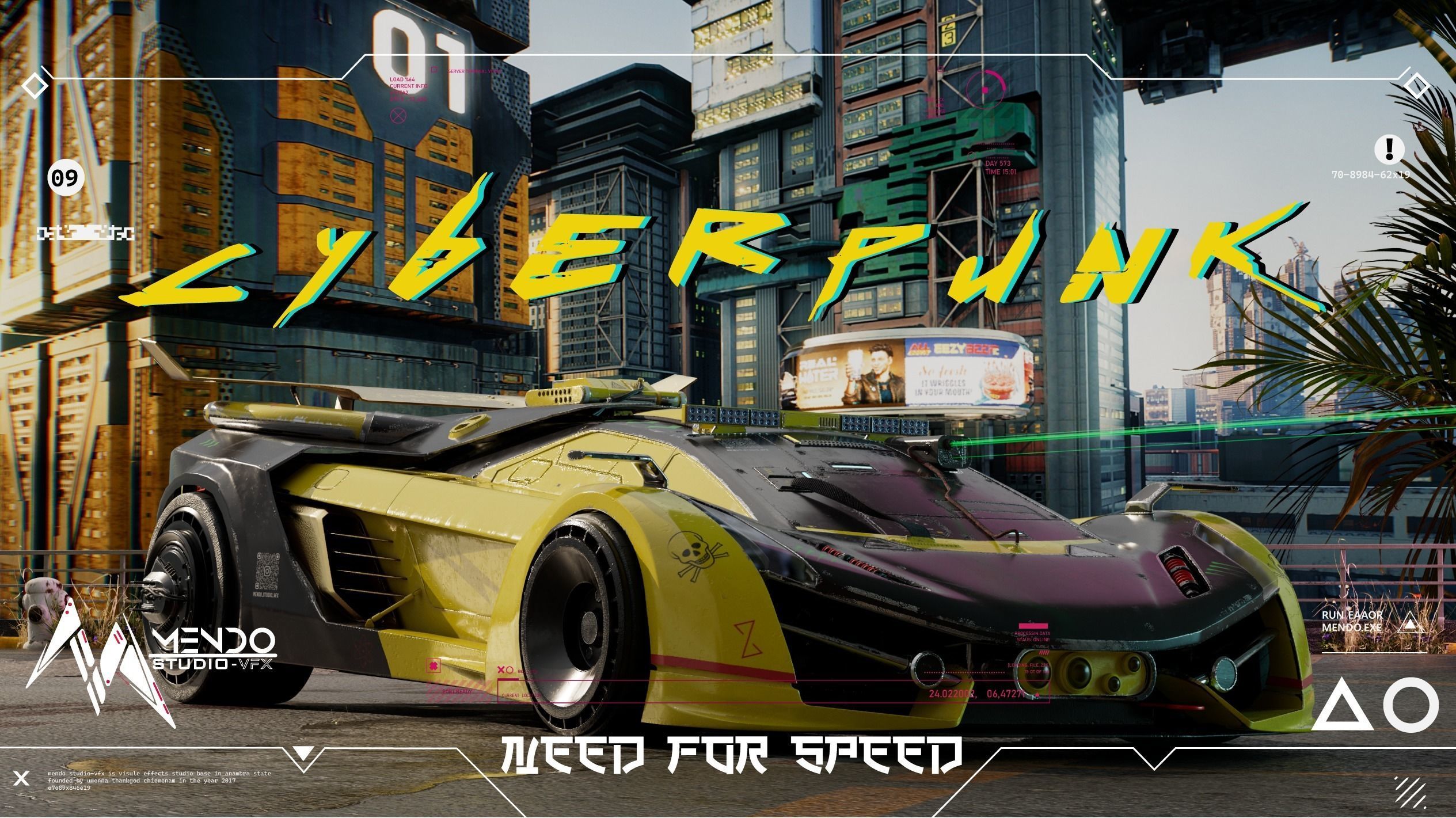 Neo-Rogue Viper-Cyberpunk Supercar 3D Model SCI FI 3D model_2