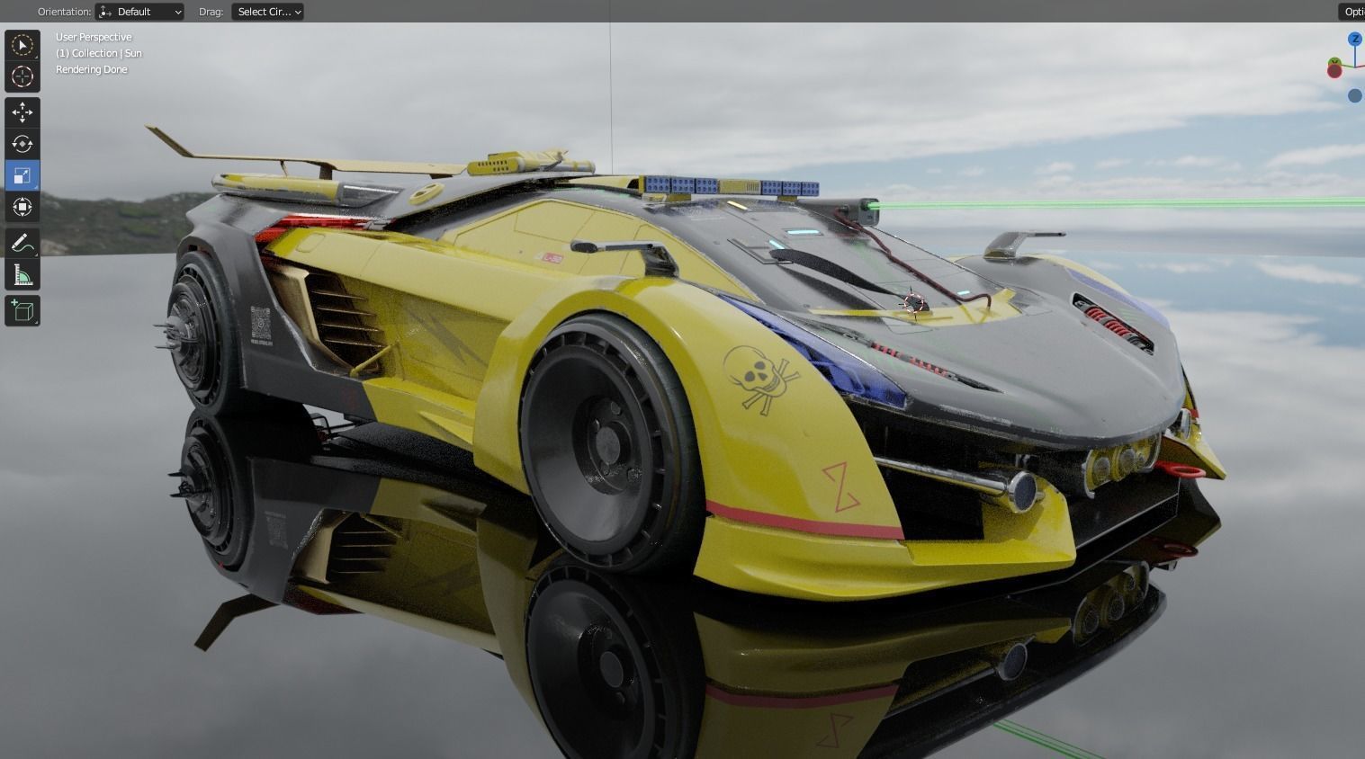 Neo-Rogue Viper-Cyberpunk Supercar 3D Model SCI FI 3D model_6