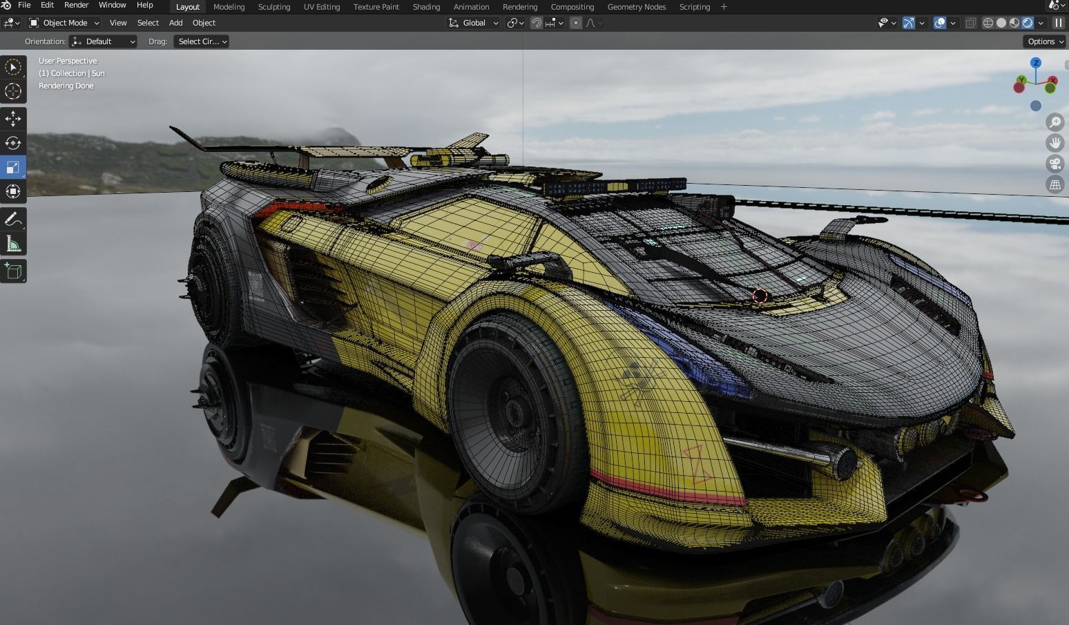 Neo-Rogue Viper-Cyberpunk Supercar 3D Model SCI FI 3D model_3