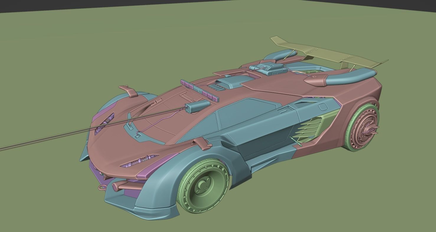 Neo-Rogue Viper-Cyberpunk Supercar 3D Model SCI FI 3D model_8