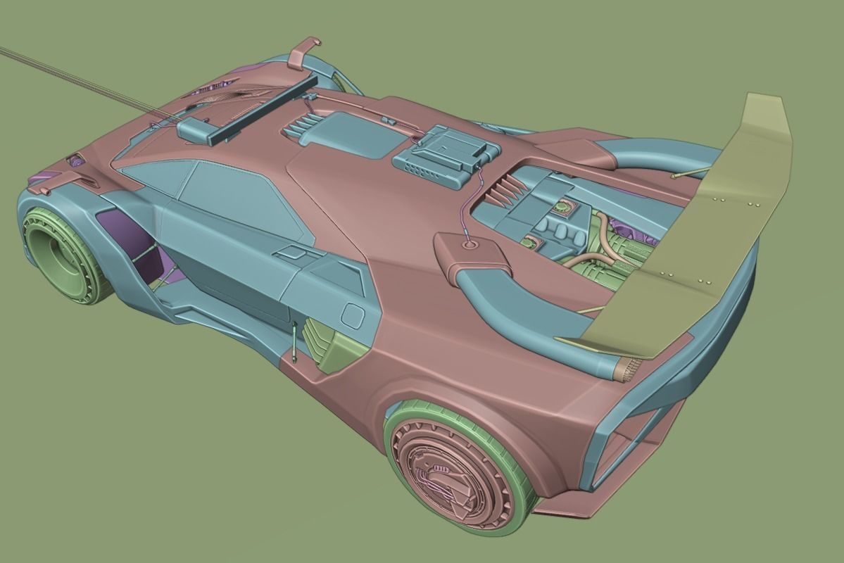 Neo-Rogue Viper-Cyberpunk Supercar 3D Model SCI FI 3D model_11