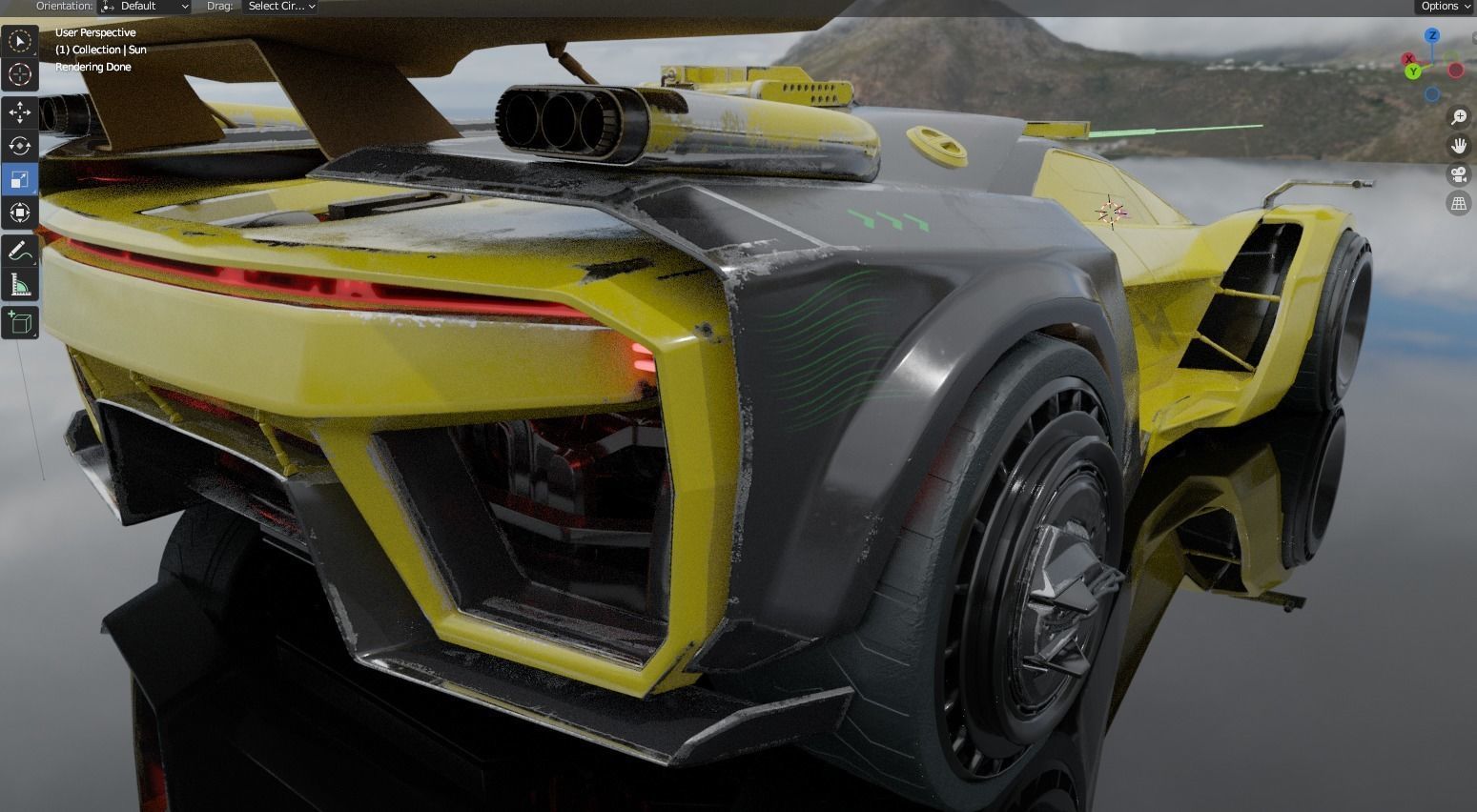 Neo-Rogue Viper-Cyberpunk Supercar 3D Model SCI FI 3D model_7