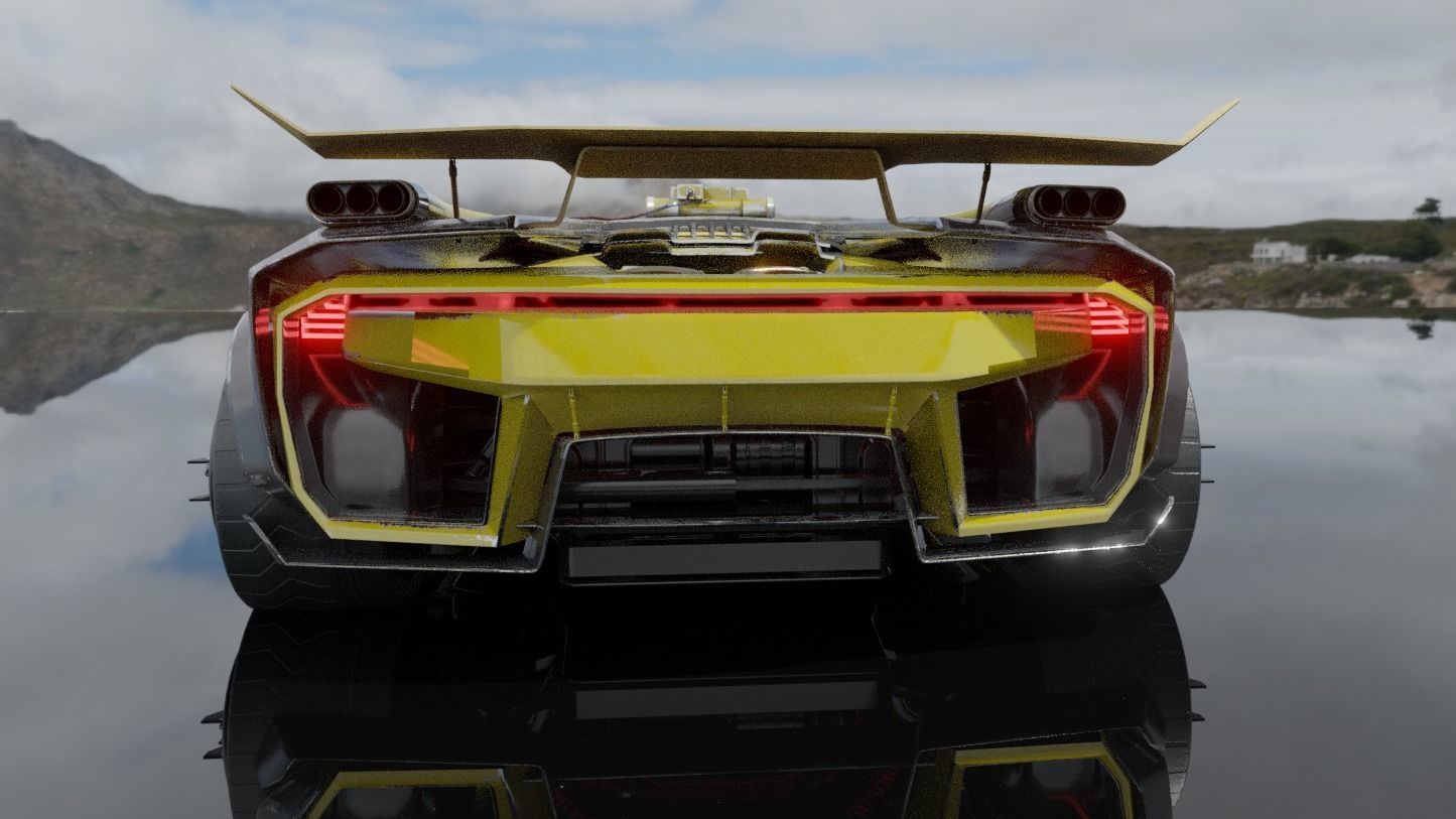 Neo-Rogue Viper-Cyberpunk Supercar 3D Model SCI FI 3D model_12