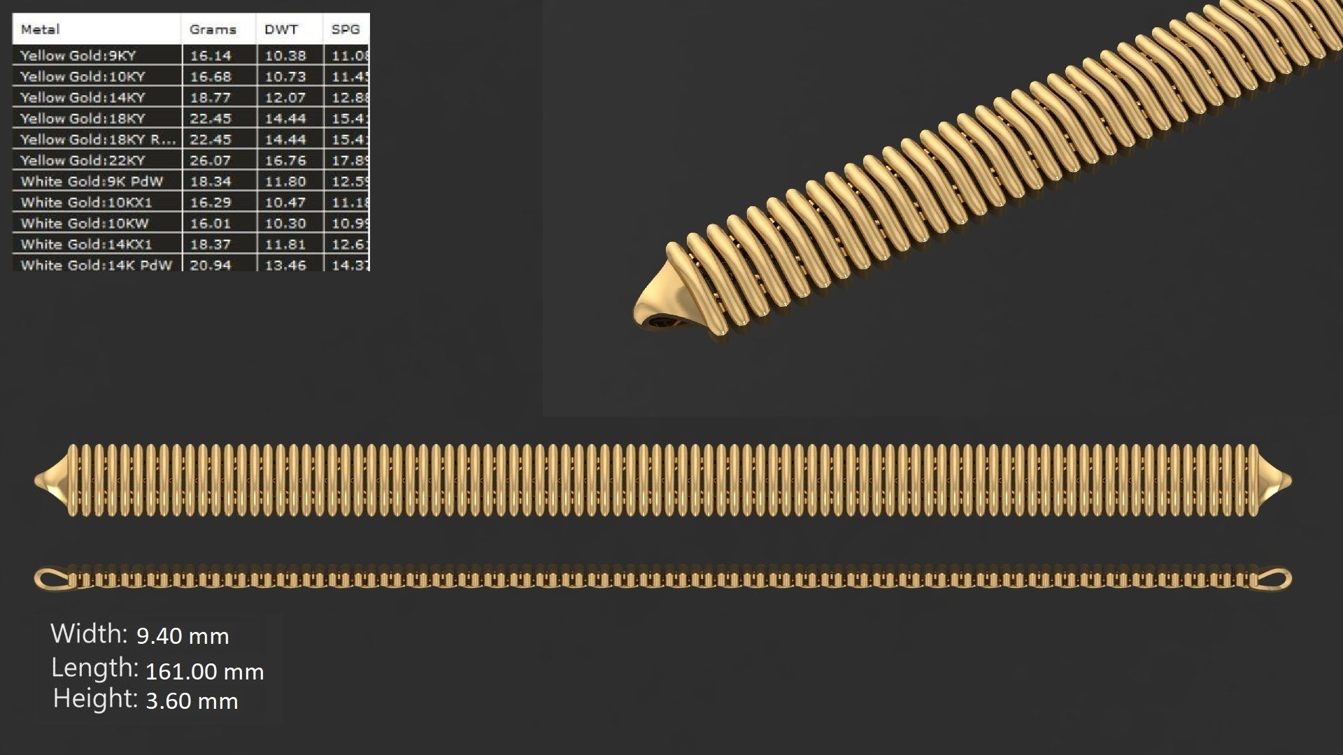 54 Mens Bracelet Gents Bracelets link chain ready to print model 3D print model_37