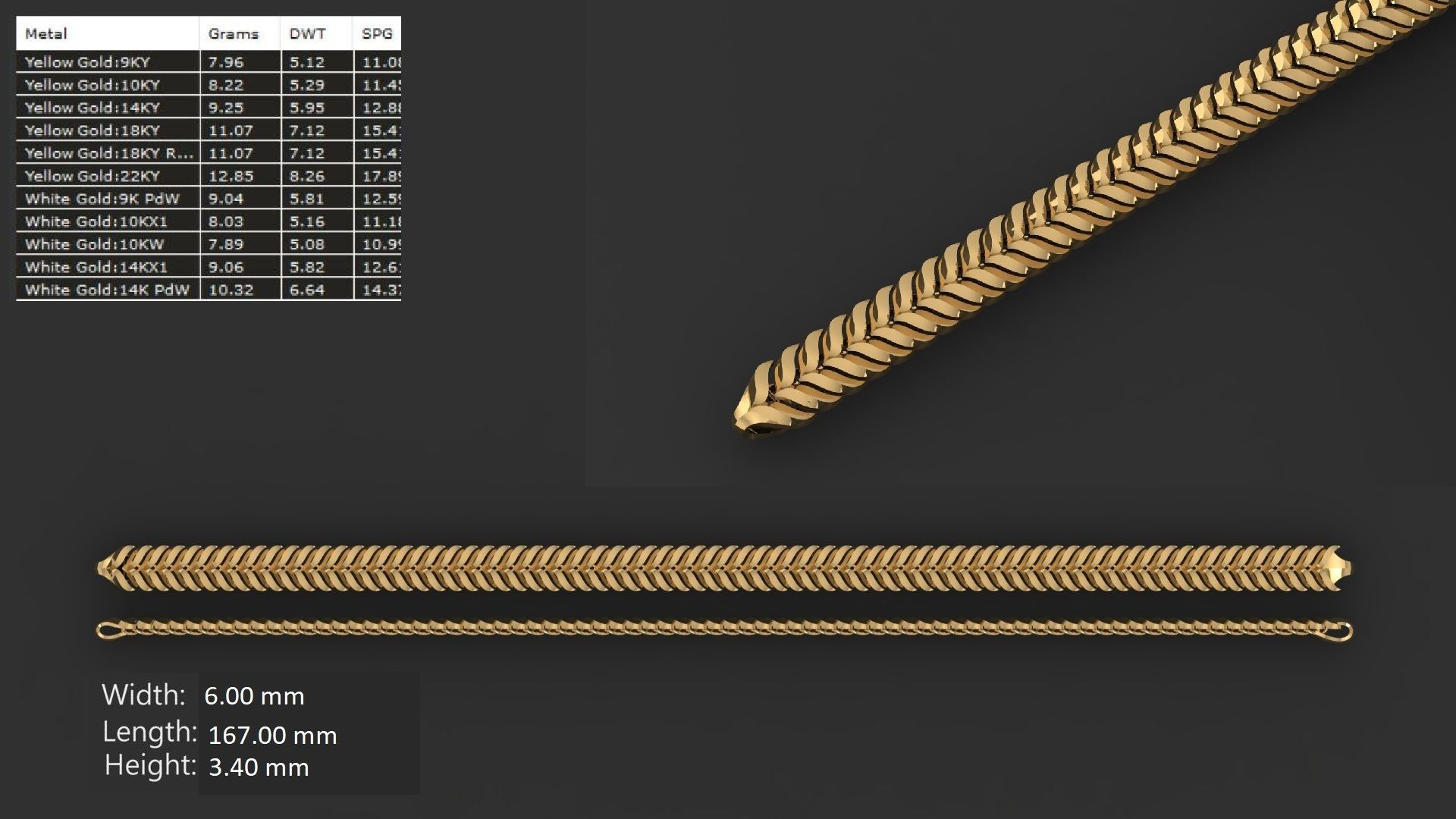 54 Mens Bracelet Gents Bracelets link chain ready to print model 3D print model_8