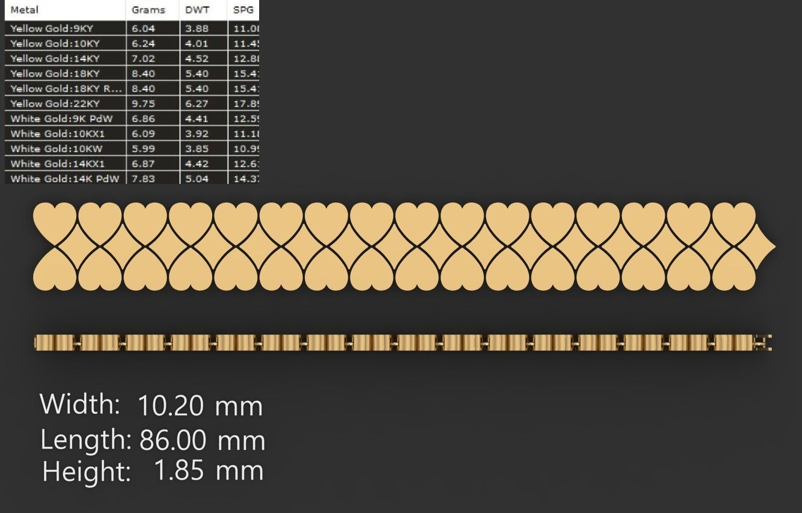 54 Mens Bracelet Gents Bracelets link chain ready to print model 3D print model_47