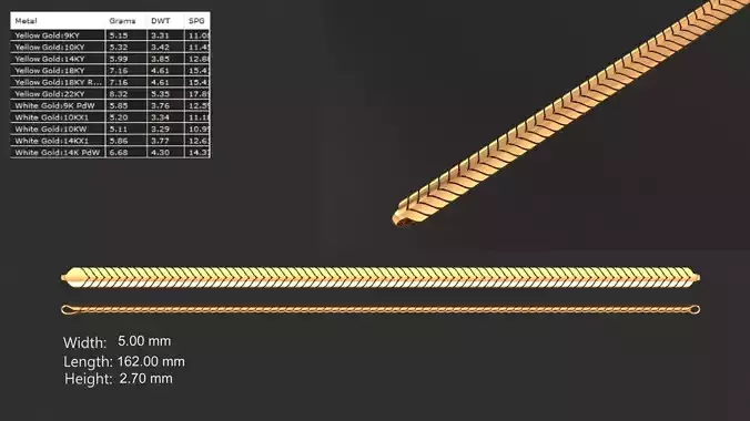 54 Mens Bracelet Gents Bracelets link chain ready to print model