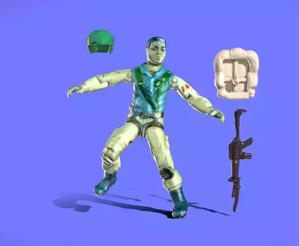 1983 GI -JOE AIRBONE - 3D SCAN -