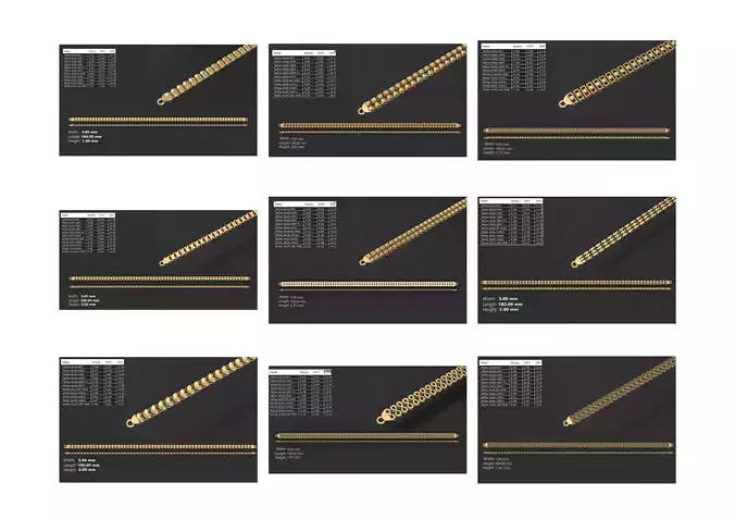 20 NEW Mens Bracelet model Gents Bracelets ready to print 