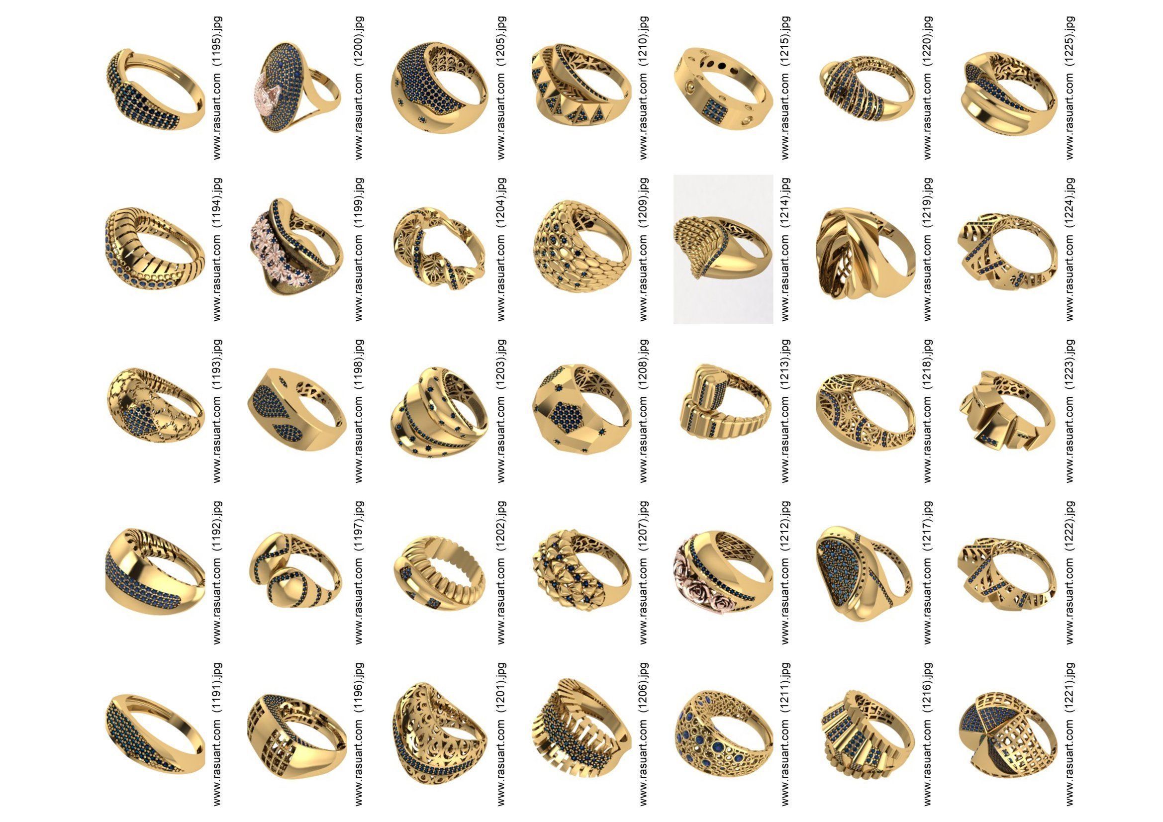 turkish  RINGS FILES 1400 PIECES READY TO PRINT  3D print model_34