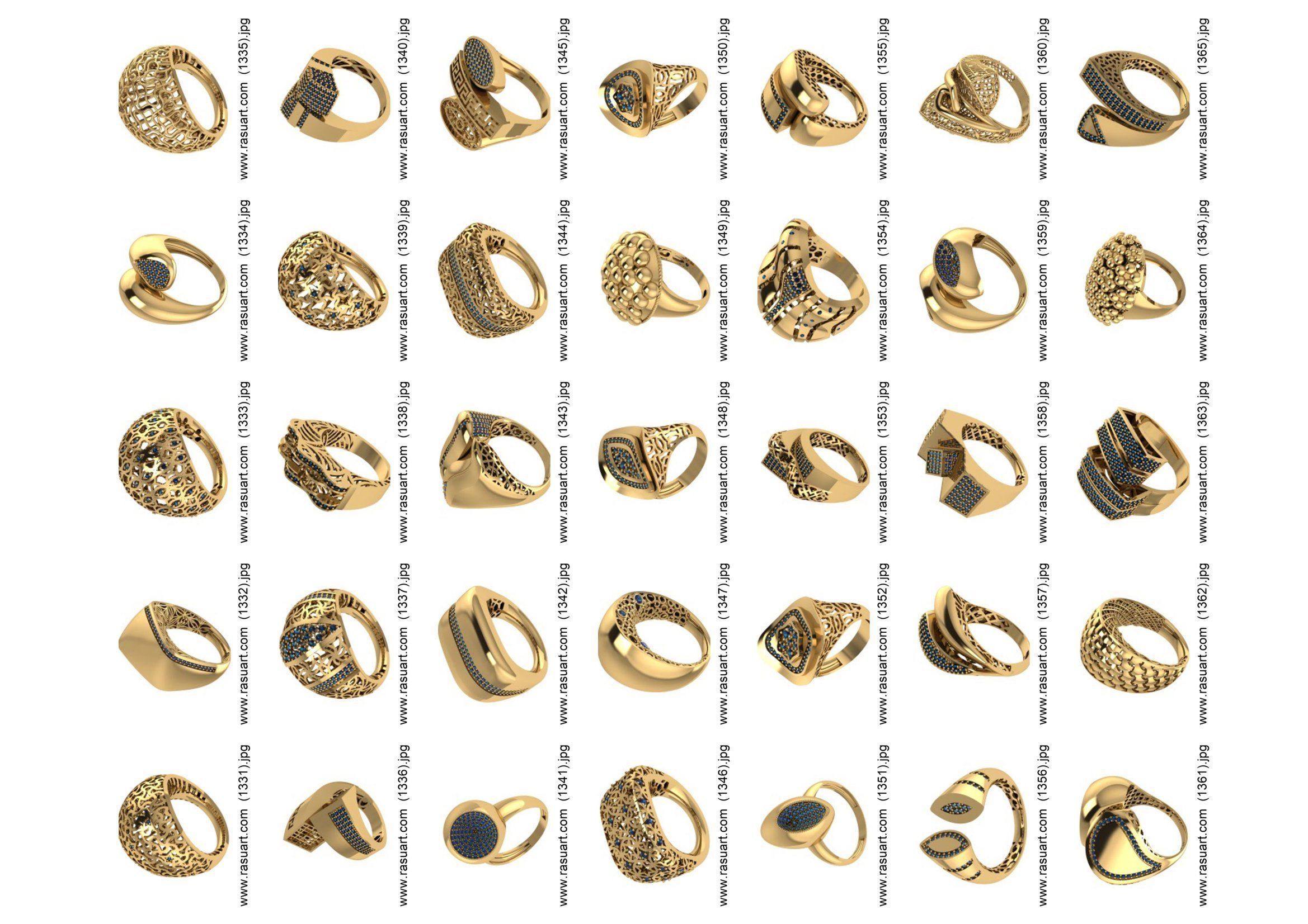 turkish  RINGS FILES 1400 PIECES READY TO PRINT  3D print model_38