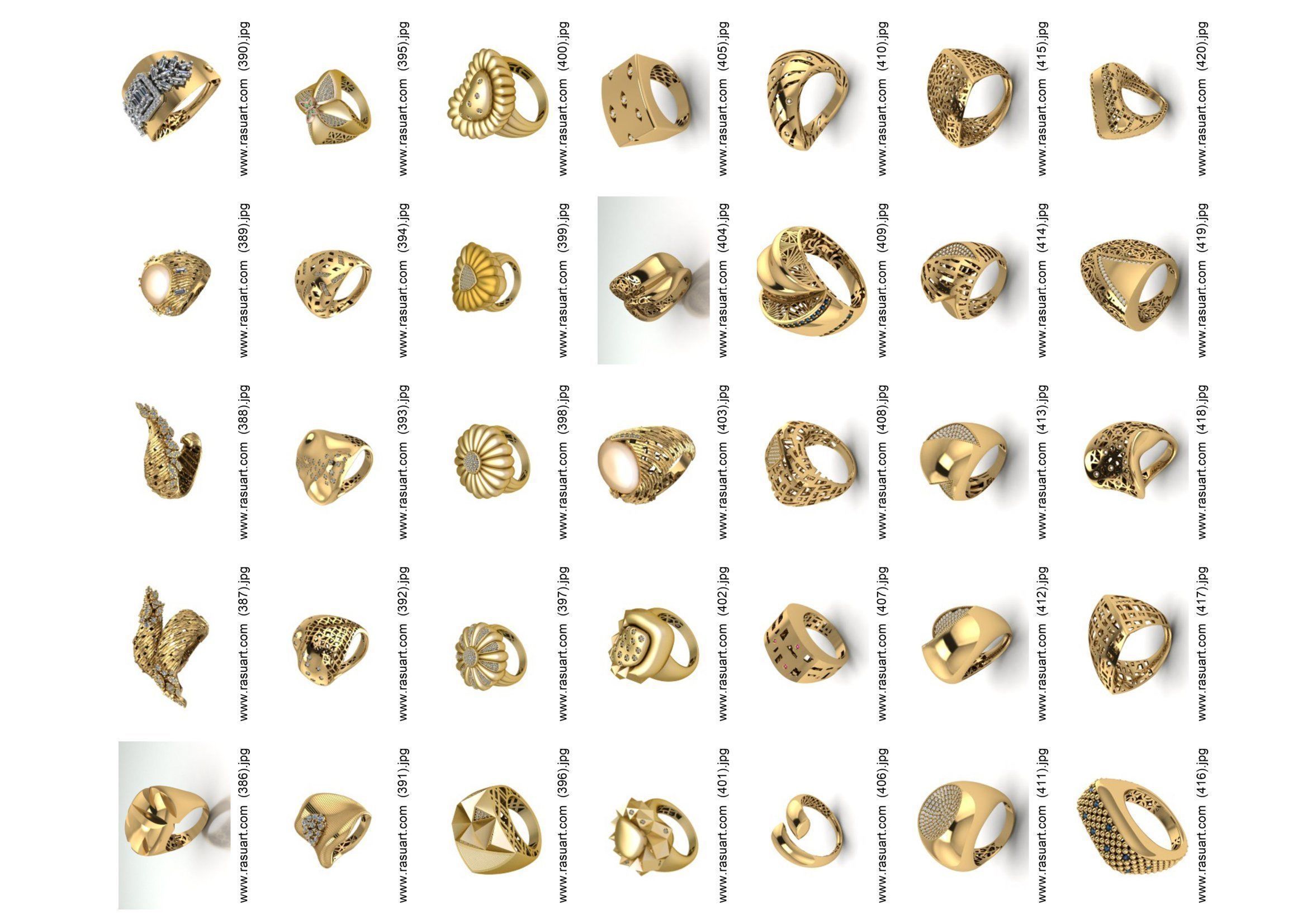 turkish  RINGS FILES 1400 PIECES READY TO PRINT  3D print model_11