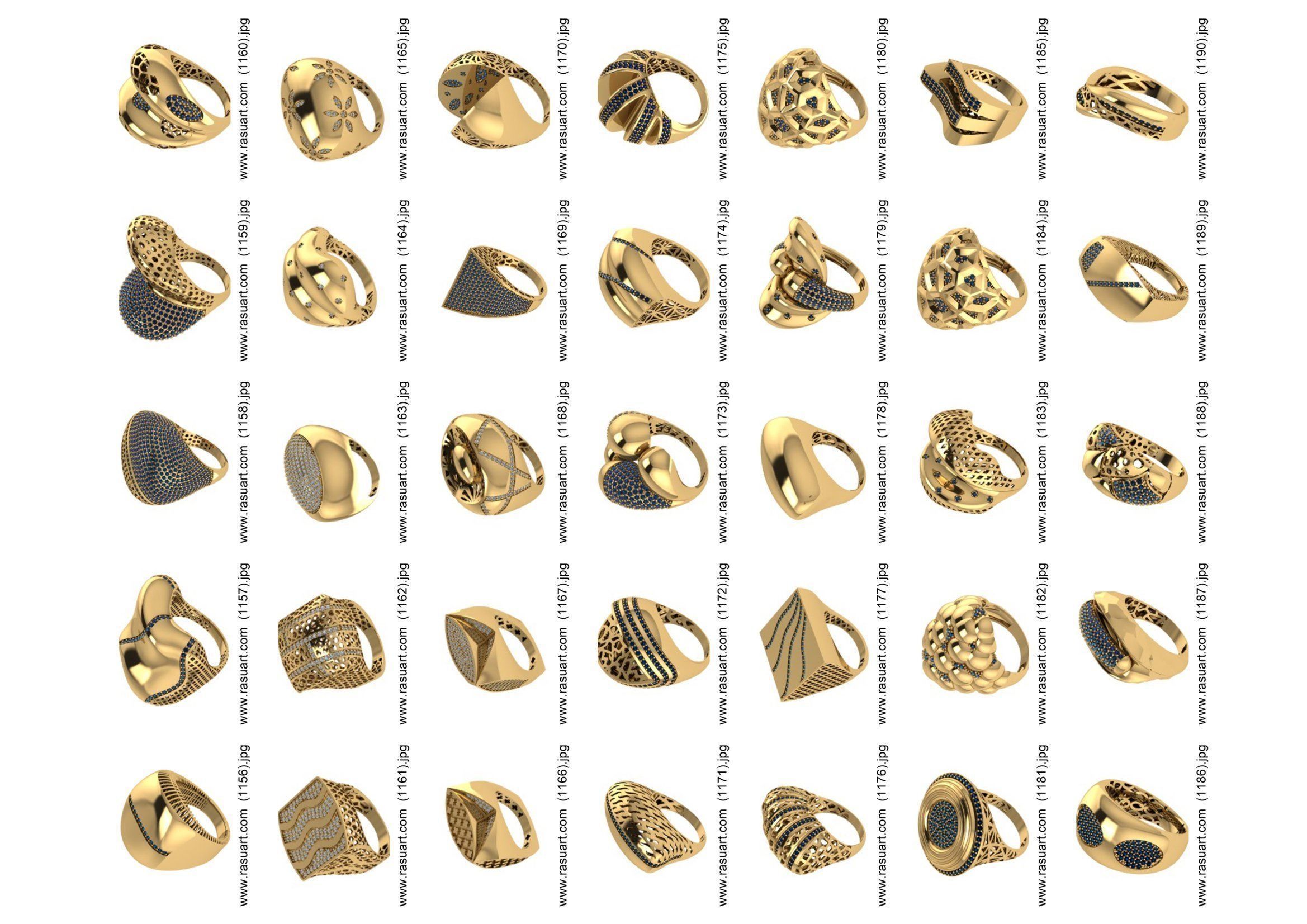 turkish  RINGS FILES 1400 PIECES READY TO PRINT  3D print model_33