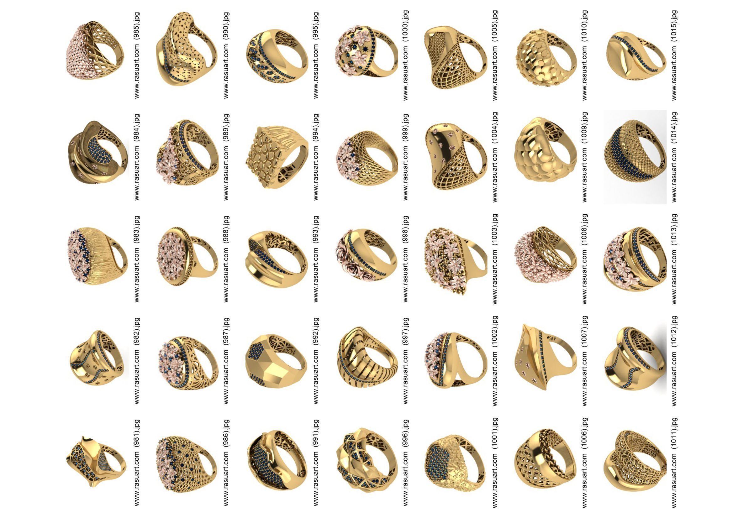 turkish  RINGS FILES 1400 PIECES READY TO PRINT  3D print model_28