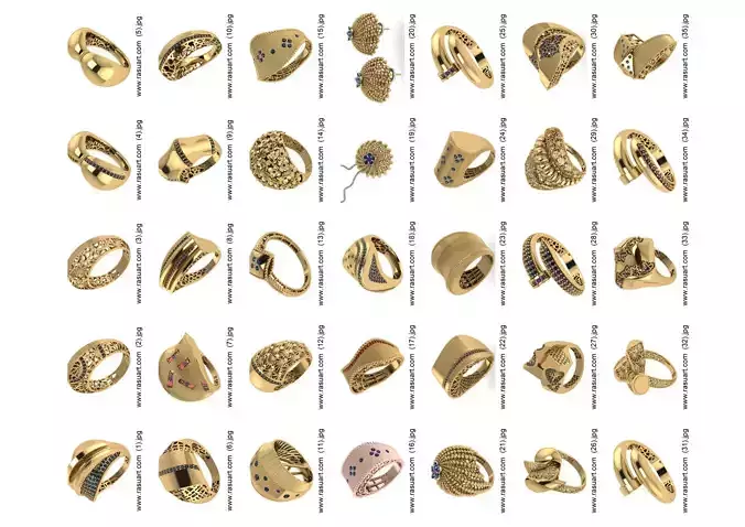  turkish  RINGS FILES 1400 PIECES READY TO PRINT  3D print model