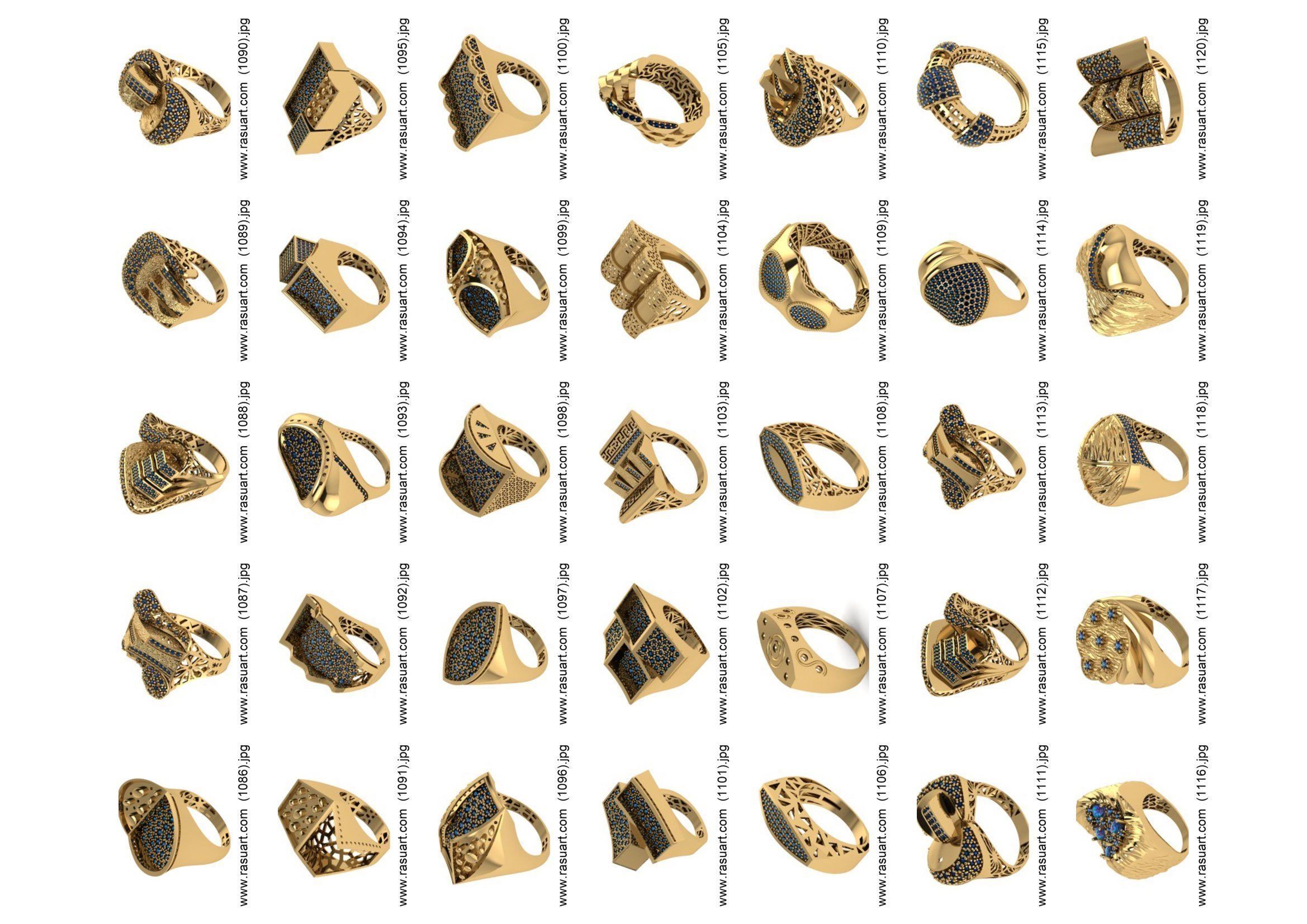 turkish  RINGS FILES 1400 PIECES READY TO PRINT  3D print model_31
