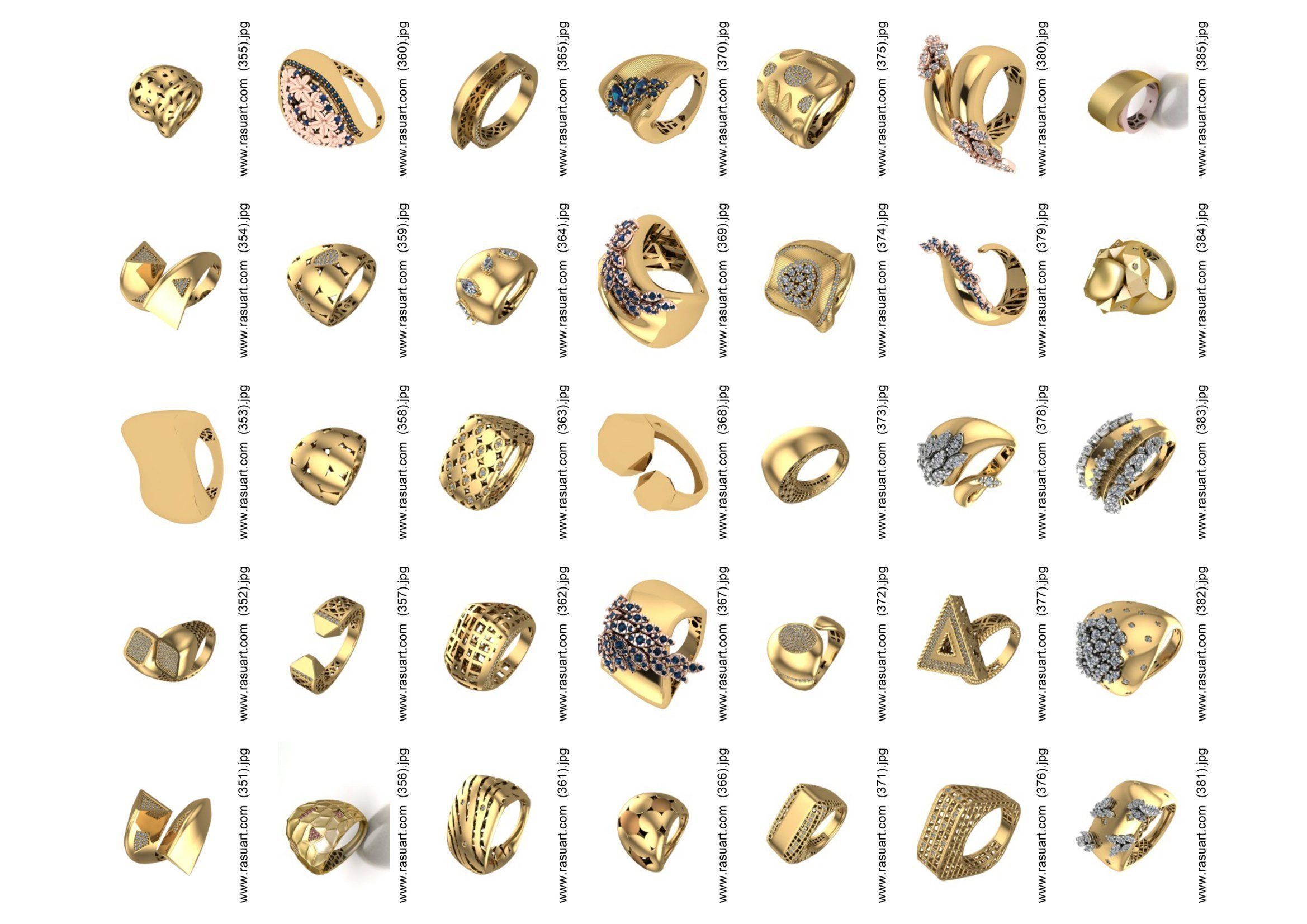 turkish  RINGS FILES 1400 PIECES READY TO PRINT  3D print model_10