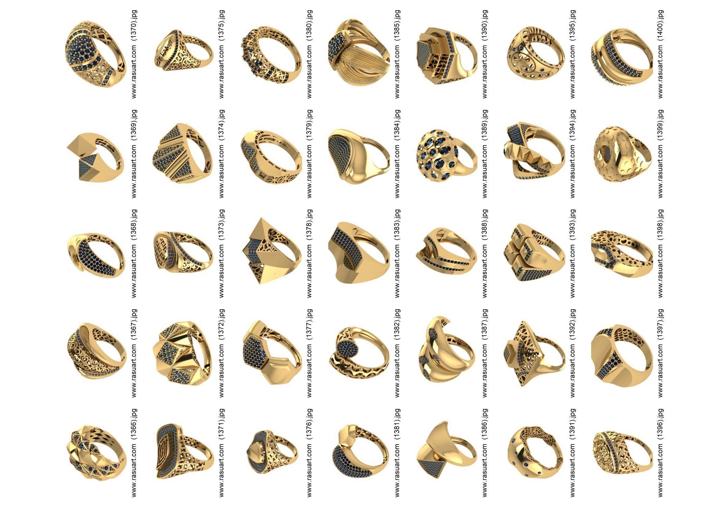 turkish  RINGS FILES 1400 PIECES READY TO PRINT  3D print model_39