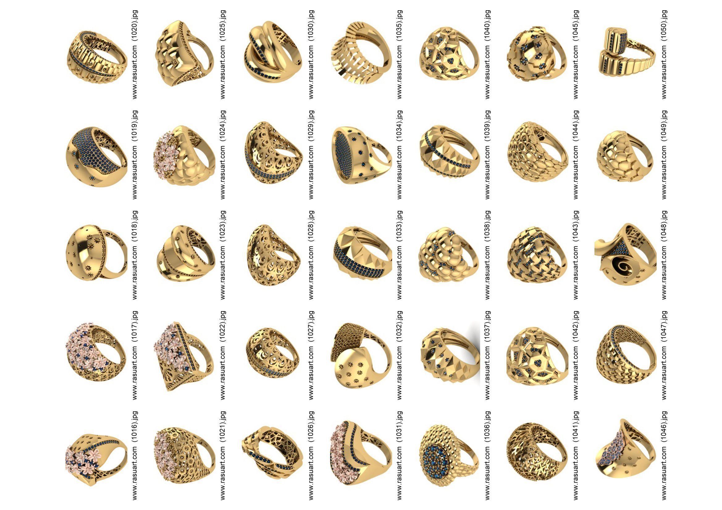 turkish  RINGS FILES 1400 PIECES READY TO PRINT  3D print model_29