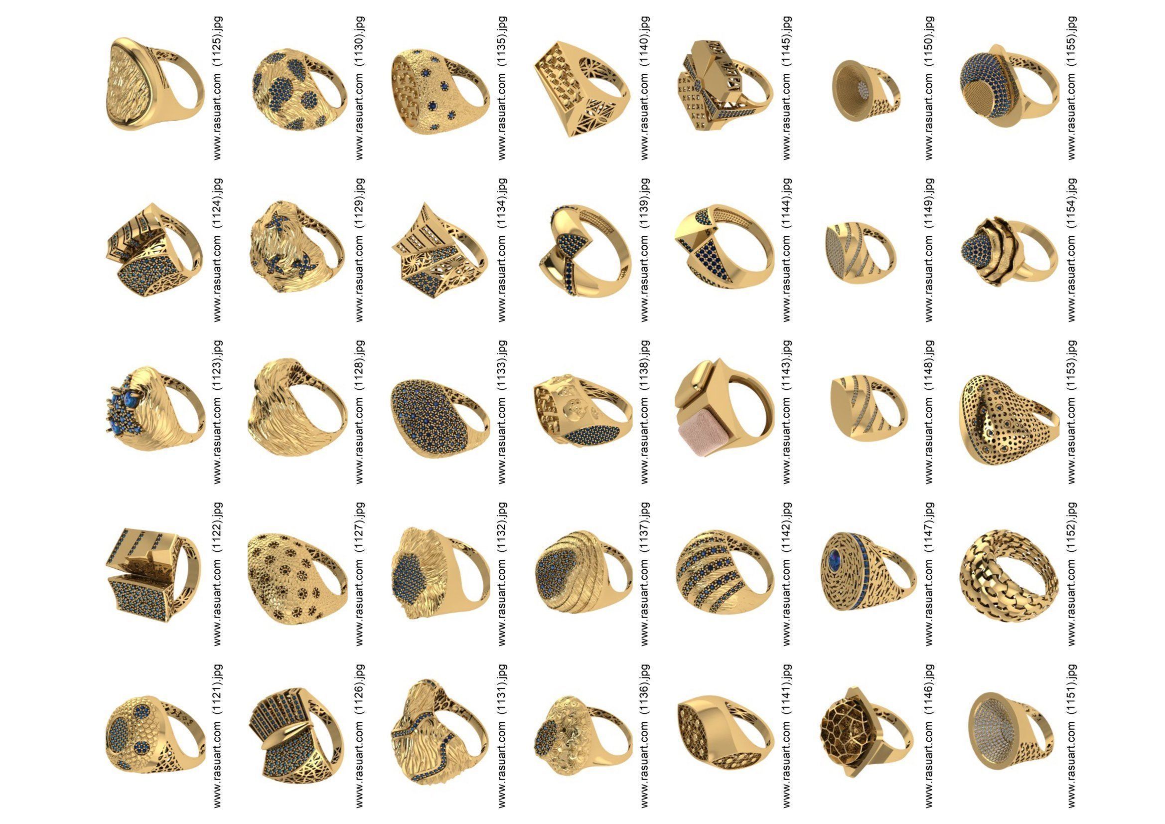 turkish  RINGS FILES 1400 PIECES READY TO PRINT  3D print model_32