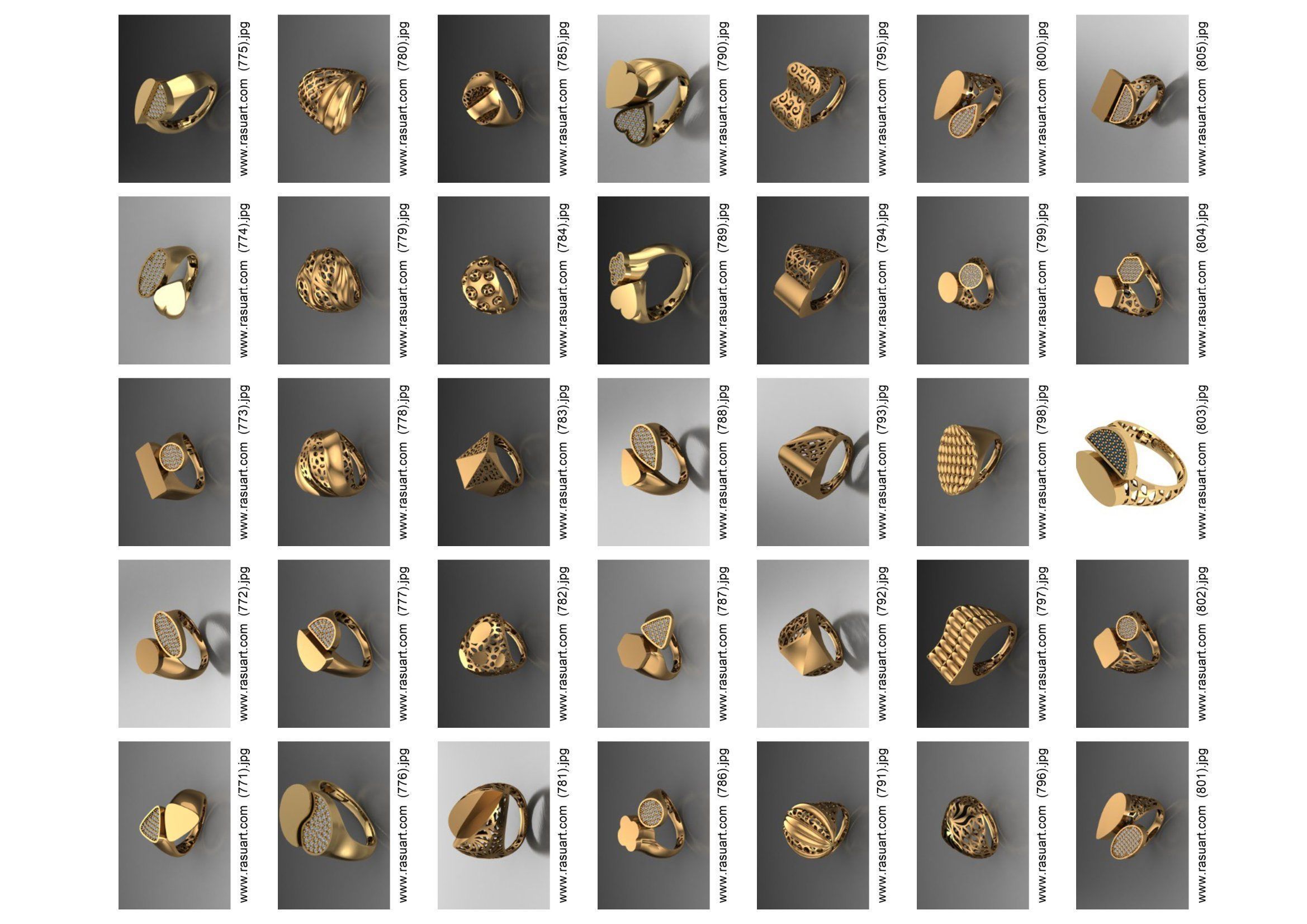 turkish  RINGS FILES 1400 PIECES READY TO PRINT  3D print model_22