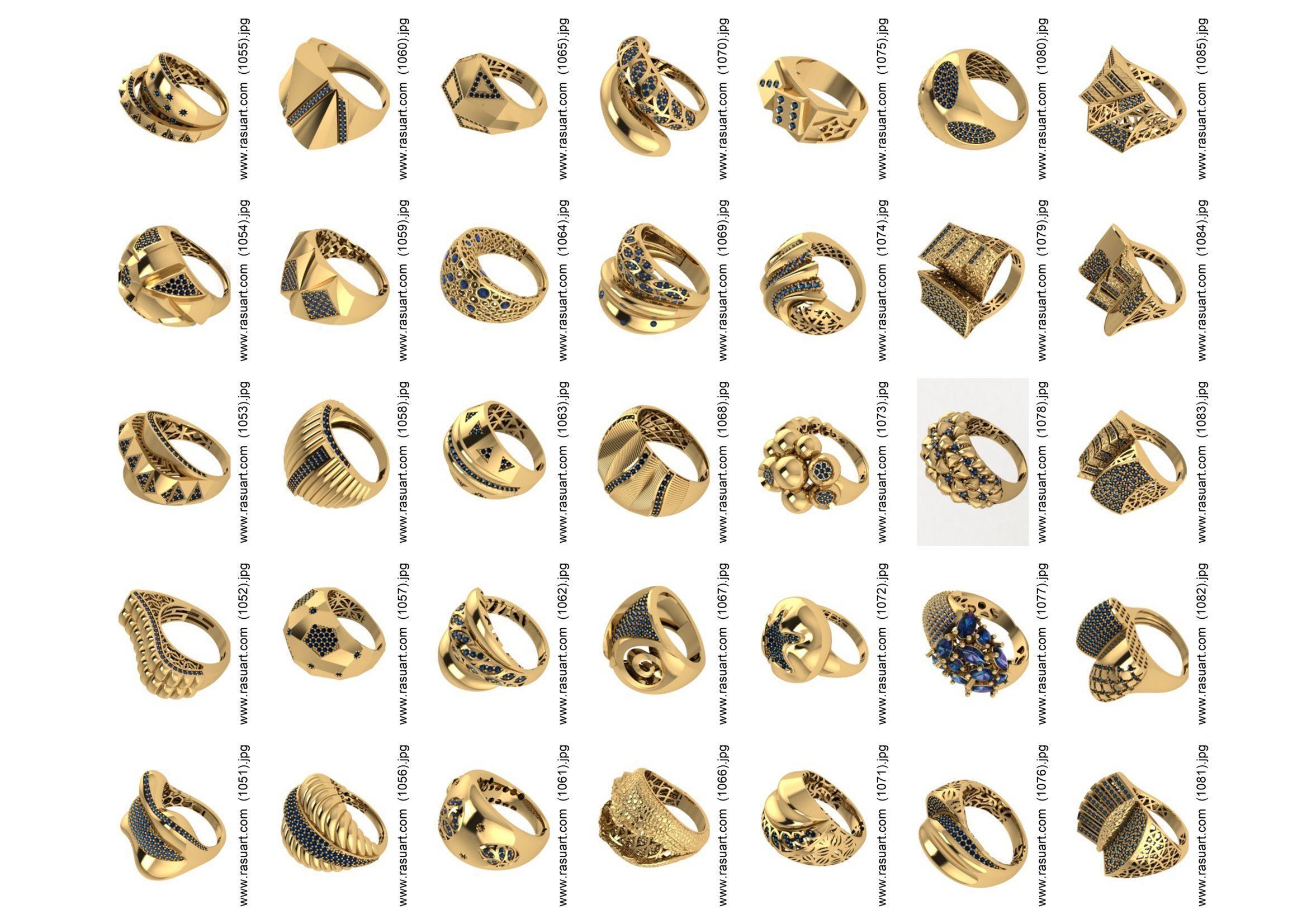 turkish  RINGS FILES 1400 PIECES READY TO PRINT  3D print model_30