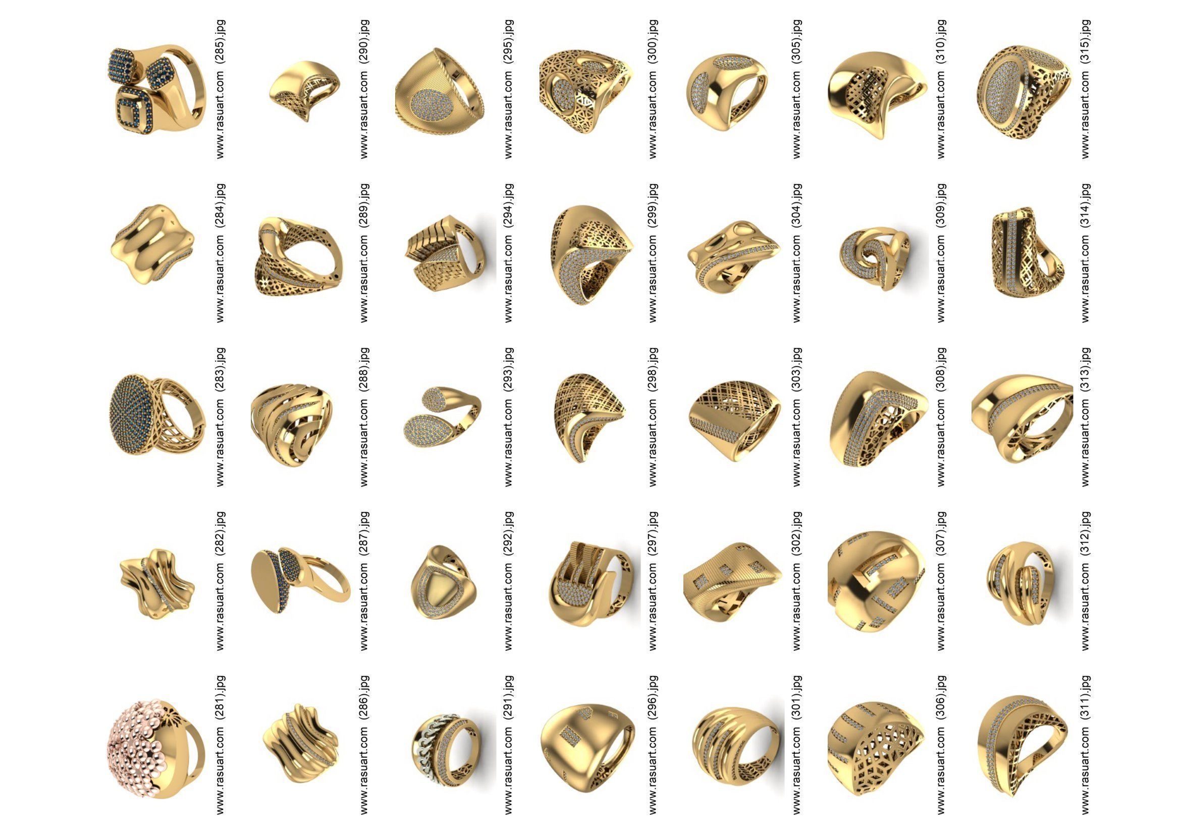 turkish  RINGS FILES 1400 PIECES READY TO PRINT  3D print model_8