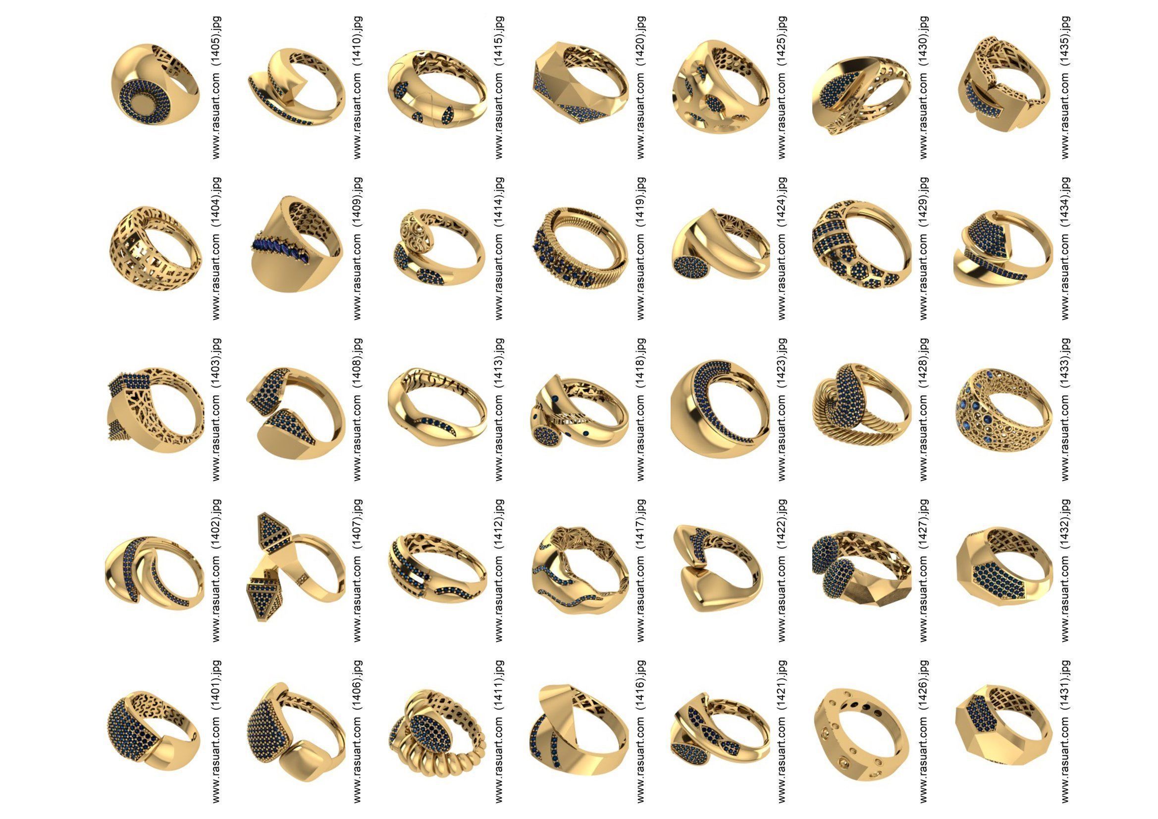 turkish  RINGS FILES 1400 PIECES READY TO PRINT  3D print model_40