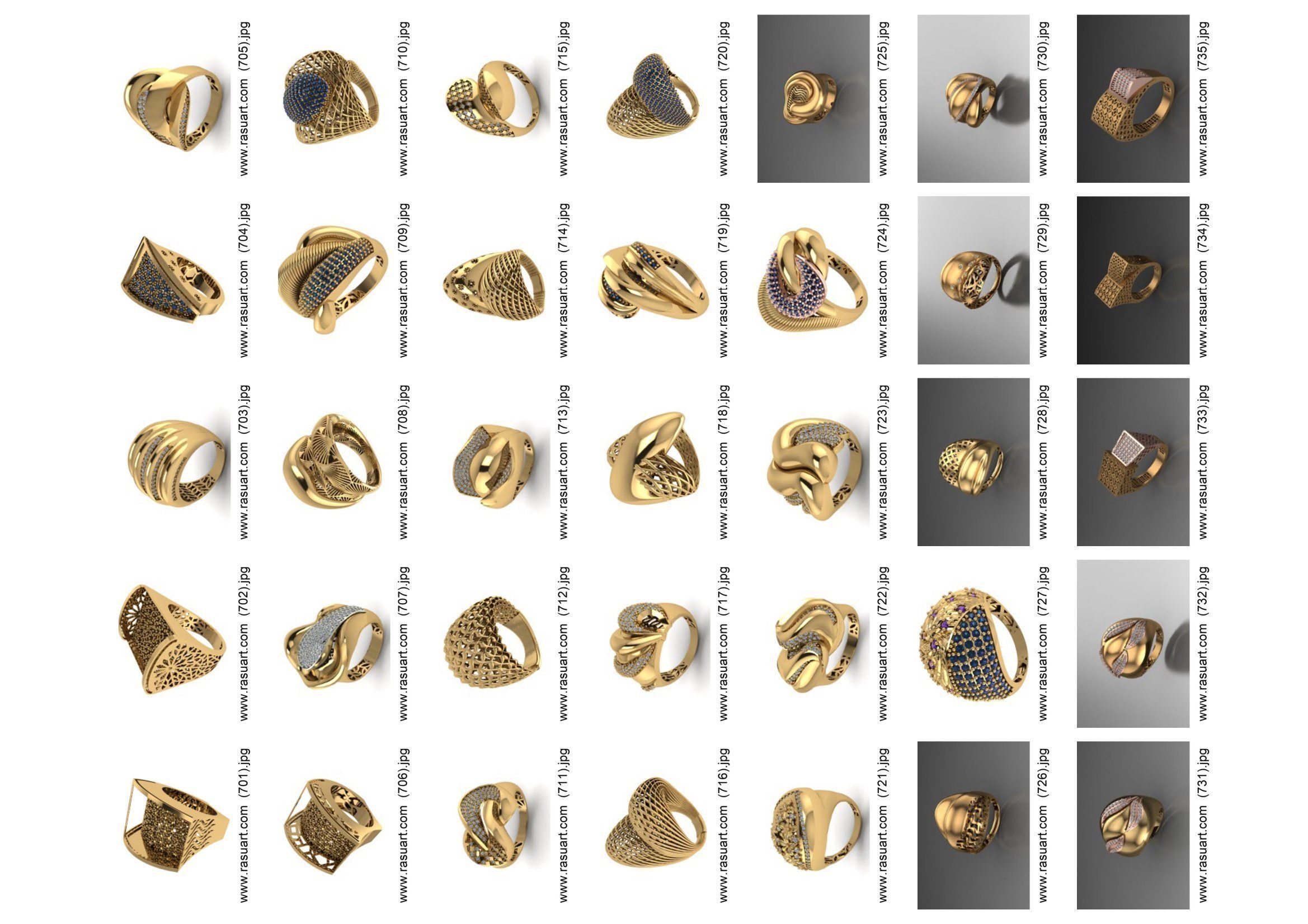 turkish  RINGS FILES 1400 PIECES READY TO PRINT  3D print model_20