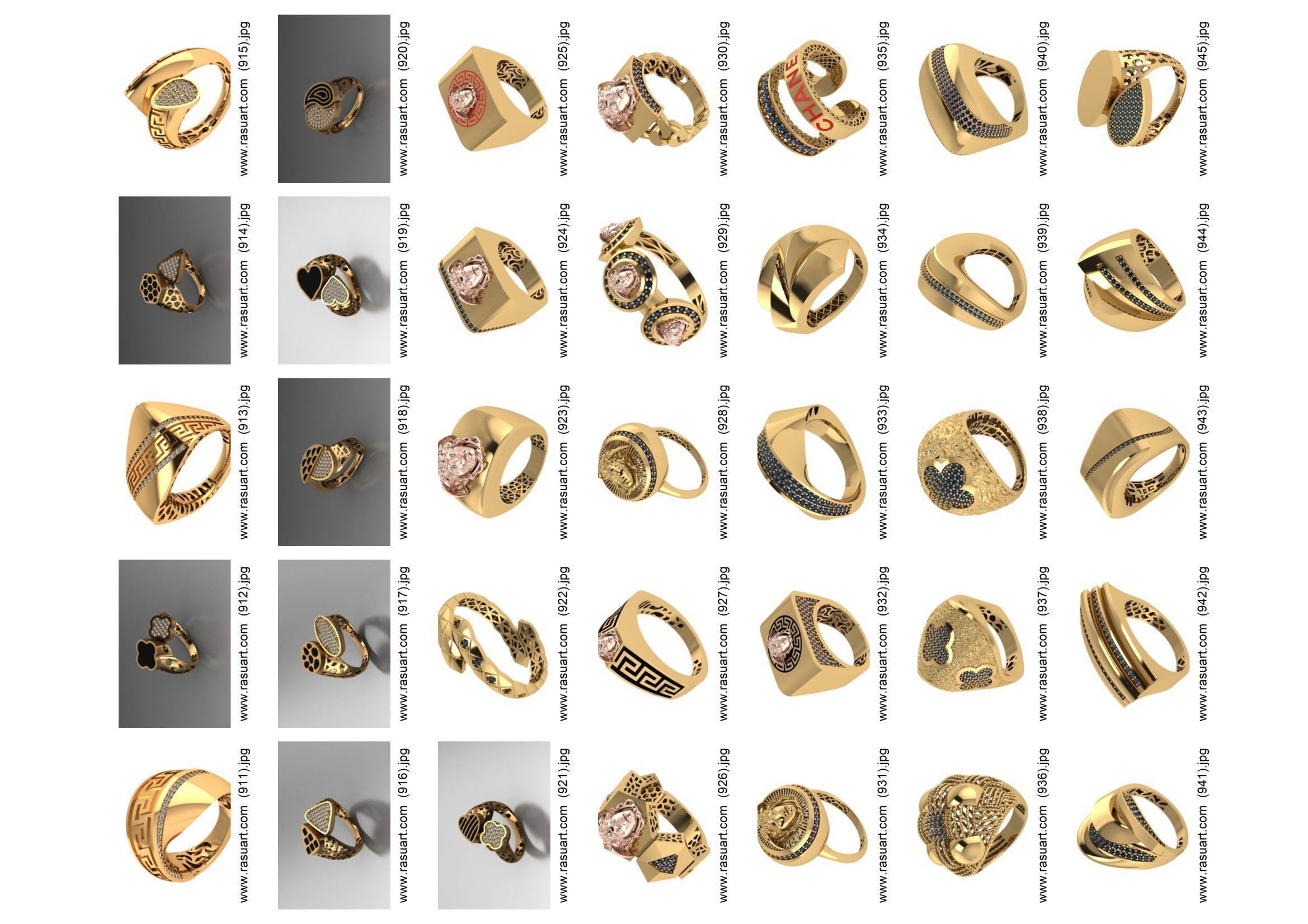 turkish  RINGS FILES 1400 PIECES READY TO PRINT  3D print model_26