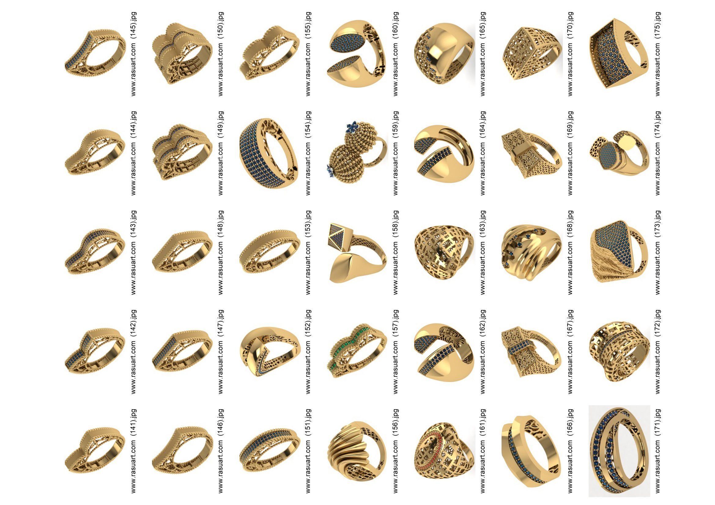 turkish  RINGS FILES 1400 PIECES READY TO PRINT  3D print model_4