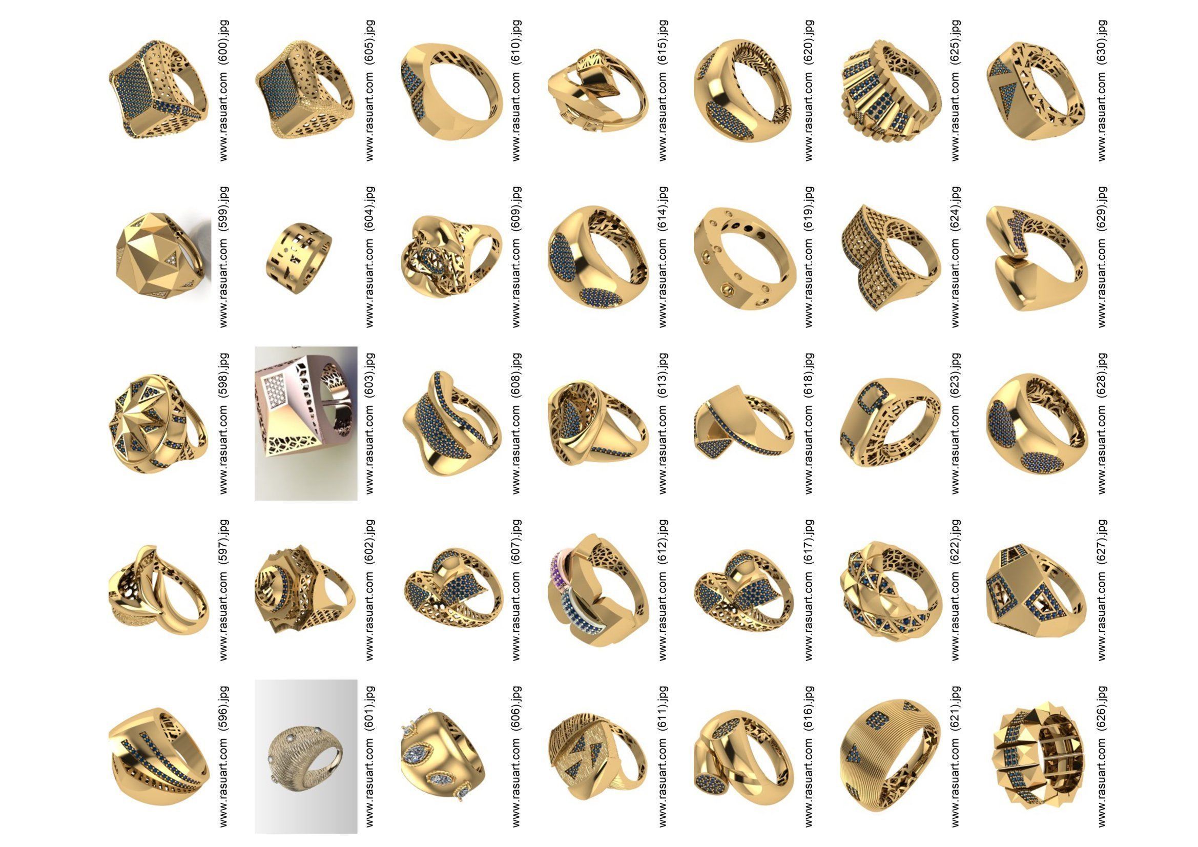 turkish  RINGS FILES 1400 PIECES READY TO PRINT  3D print model_17