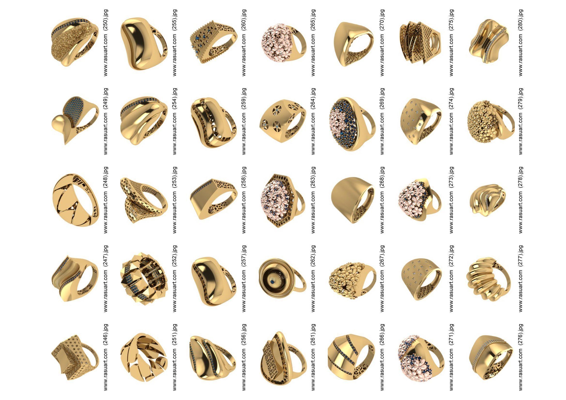 turkish  RINGS FILES 1400 PIECES READY TO PRINT  3D print model_7